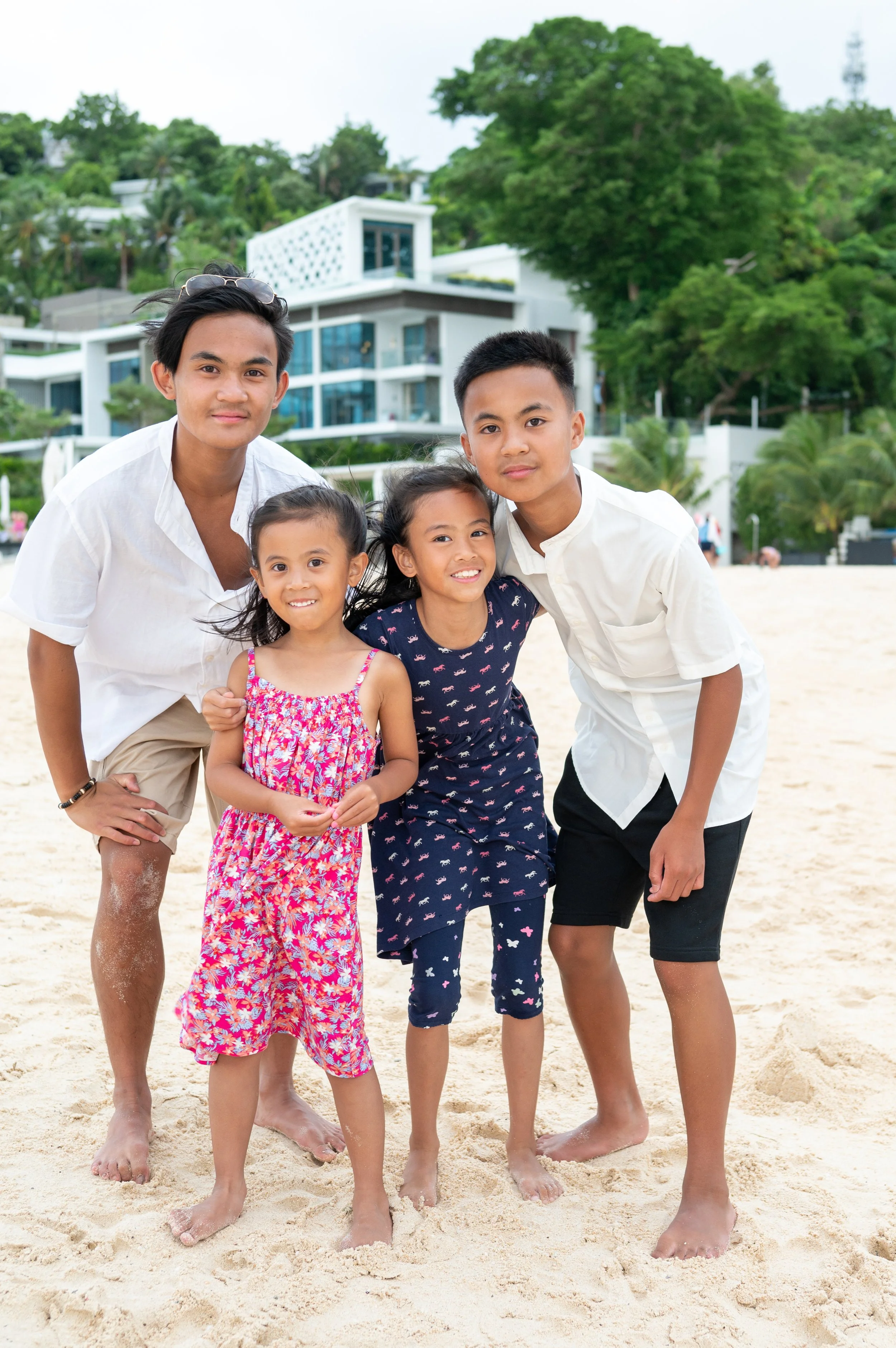 Boracay Wedding Photographer - Casual Family Portraits by the beach, Crimson Resort and spa boracay, sunset in boracay