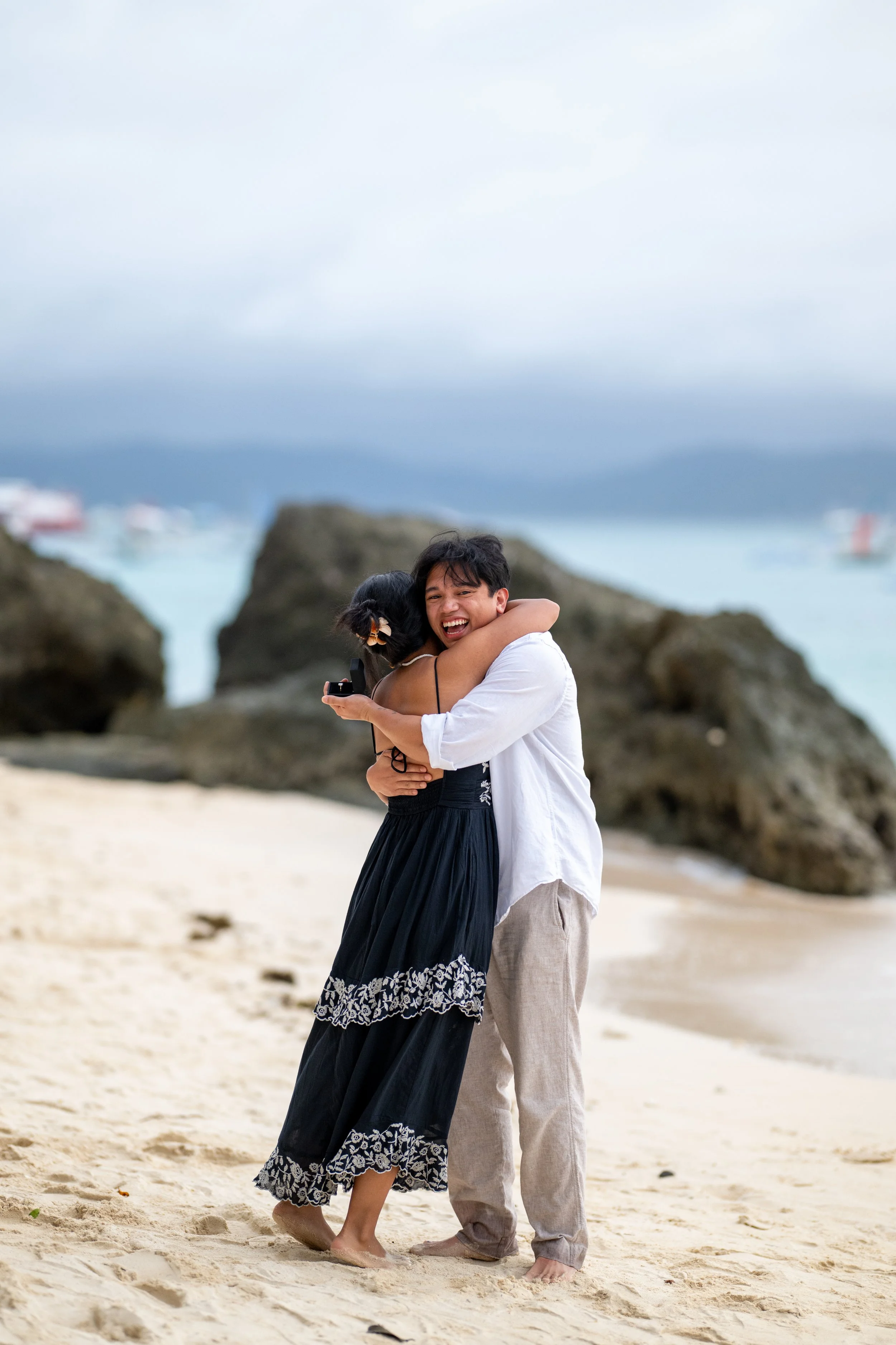 Amor Moments - Boracay Wedding and Portrait Photographer Surprise Proposal, Diniwid Beach Boracay