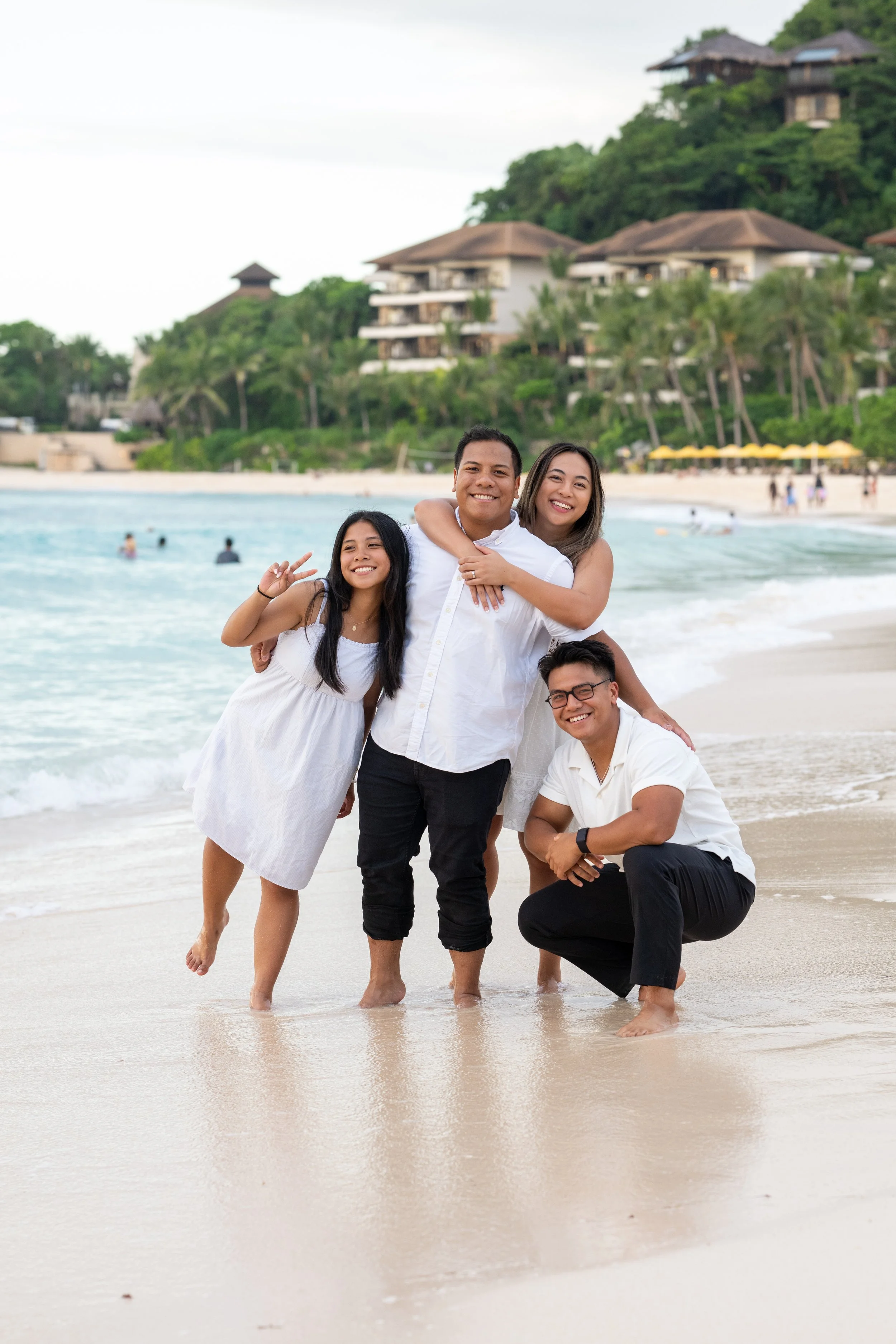 Boracay Wedding Photographer - Casual Family Portraits by the beach, Crimson Resort and spa boracay, sunset in boracay