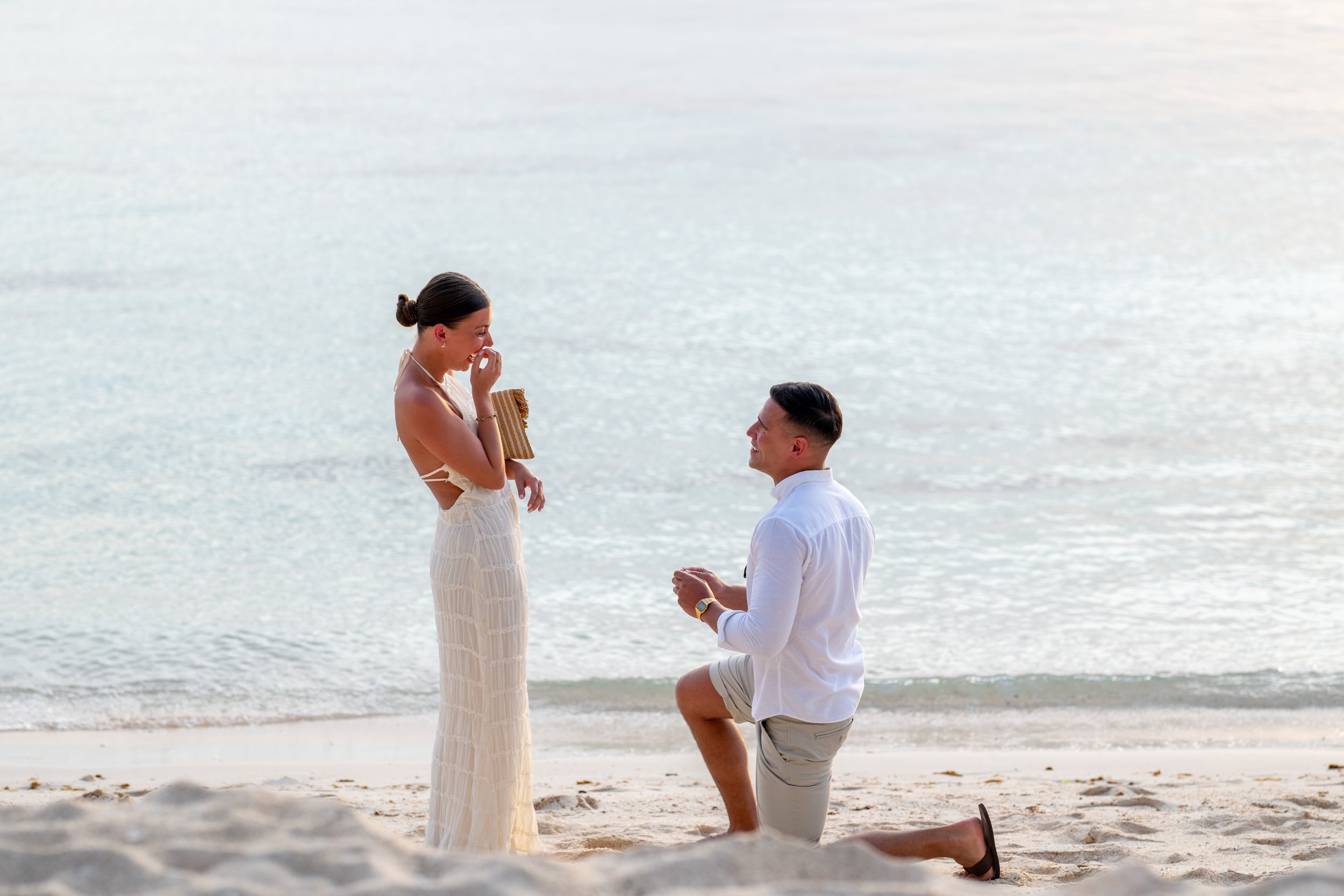 boracay surprise proposal on the beach at shangri la