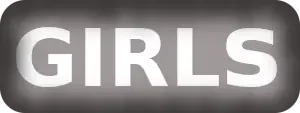 Das Wort "GIRLS" in großen weißen Buchstaben auf dunklem Hintergrund.