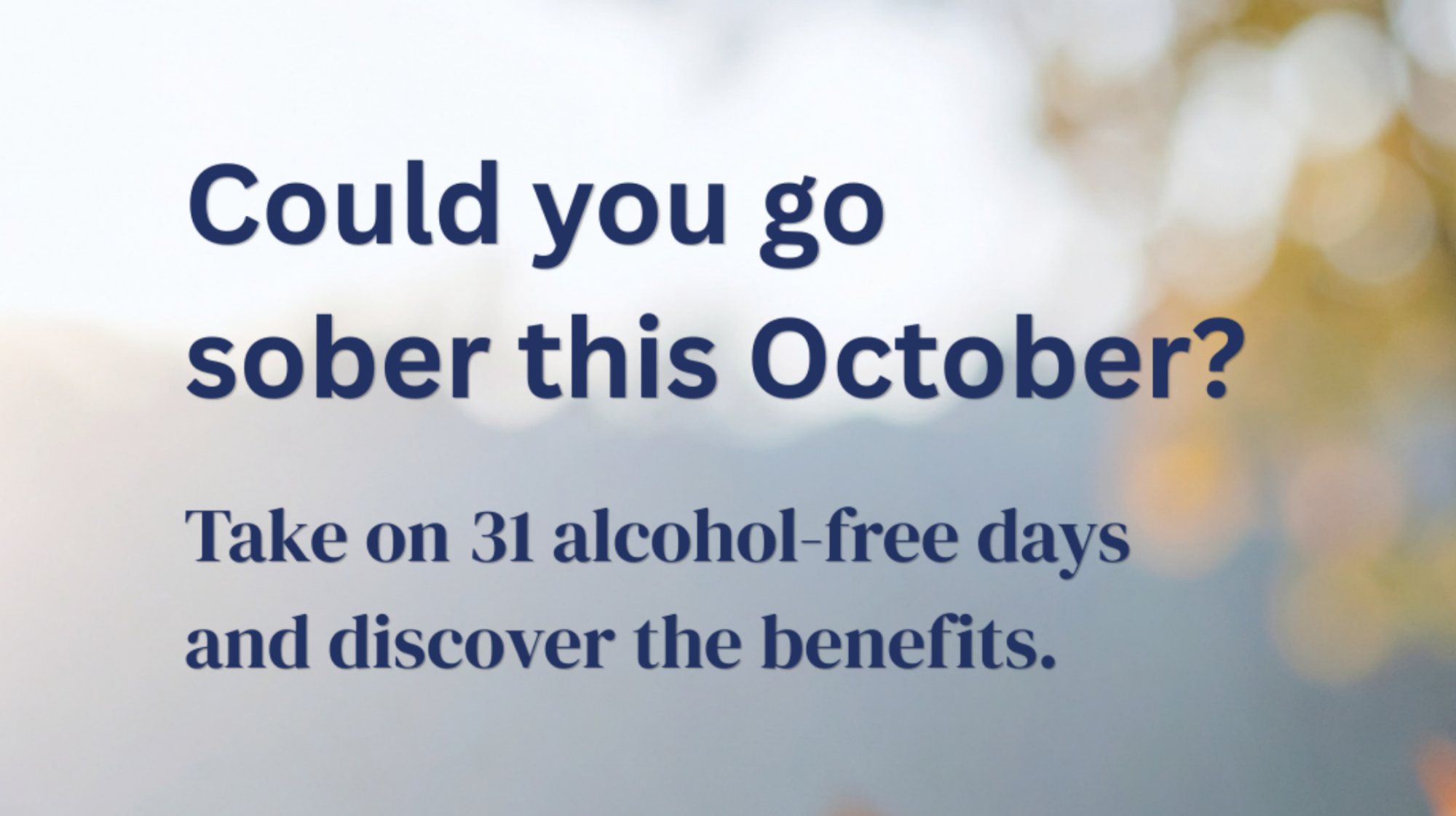 Kenward Trust encourages Kent to take on the Sober October challenge