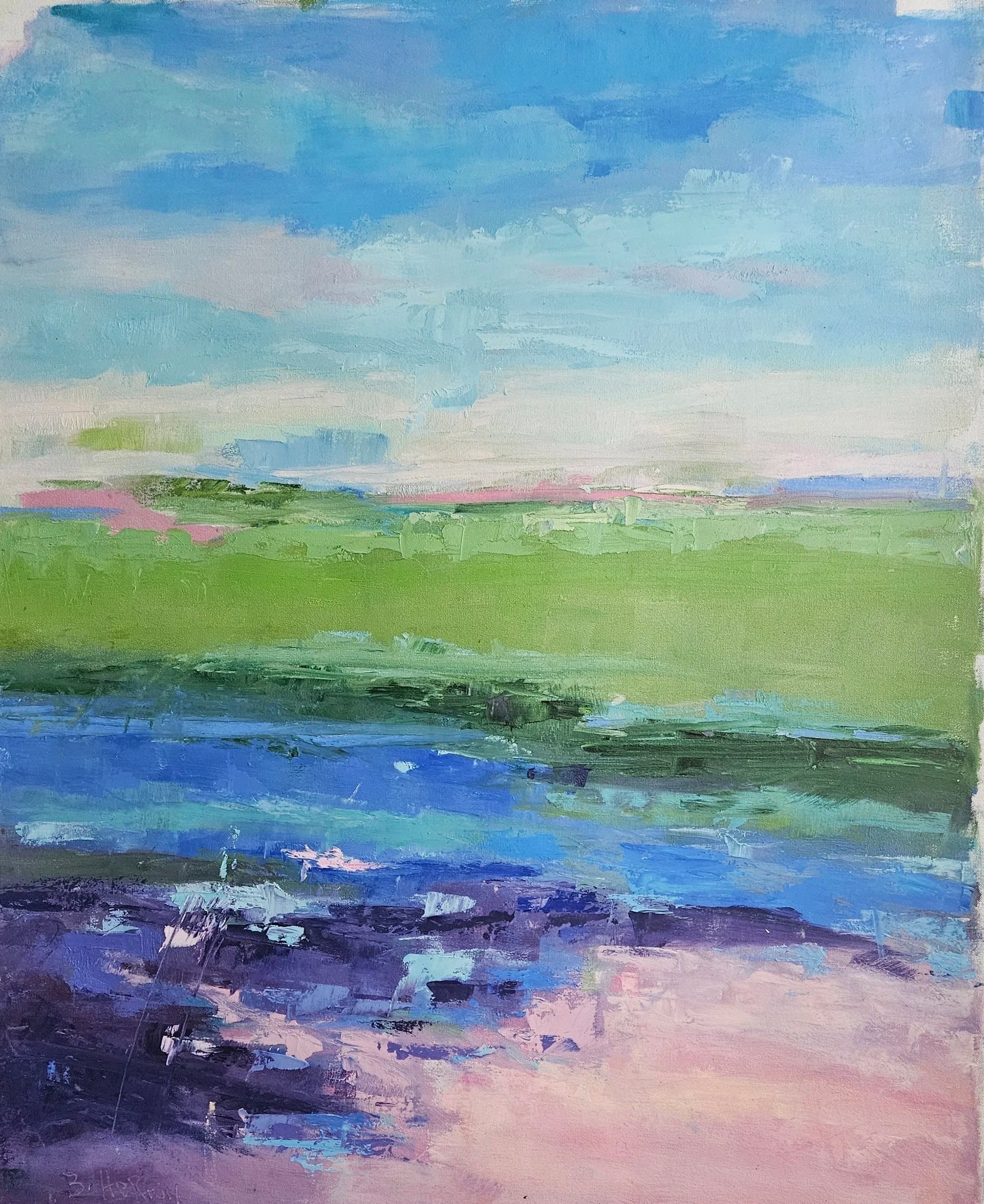 Tides   Oil Painting, Cold Wax & Oil Bars       30 x 40
