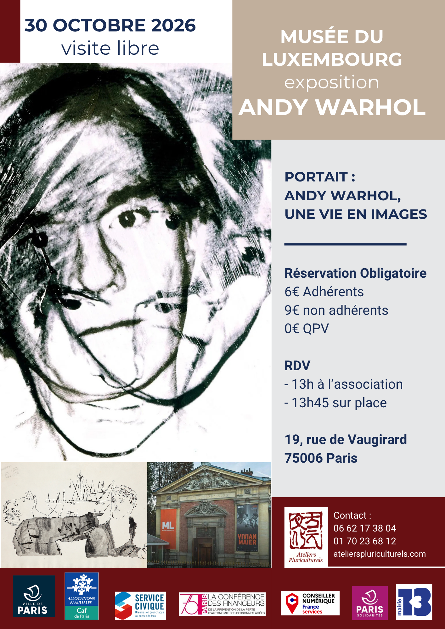 Visite Libre de l'Exposition Andy Warhol au Musée du Luxembourg