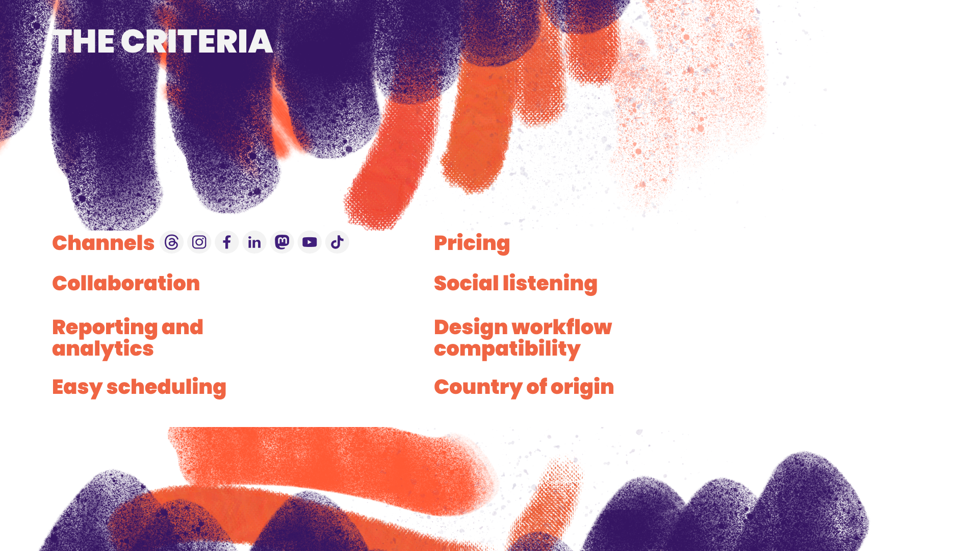 Best social media tools tested - the criteria