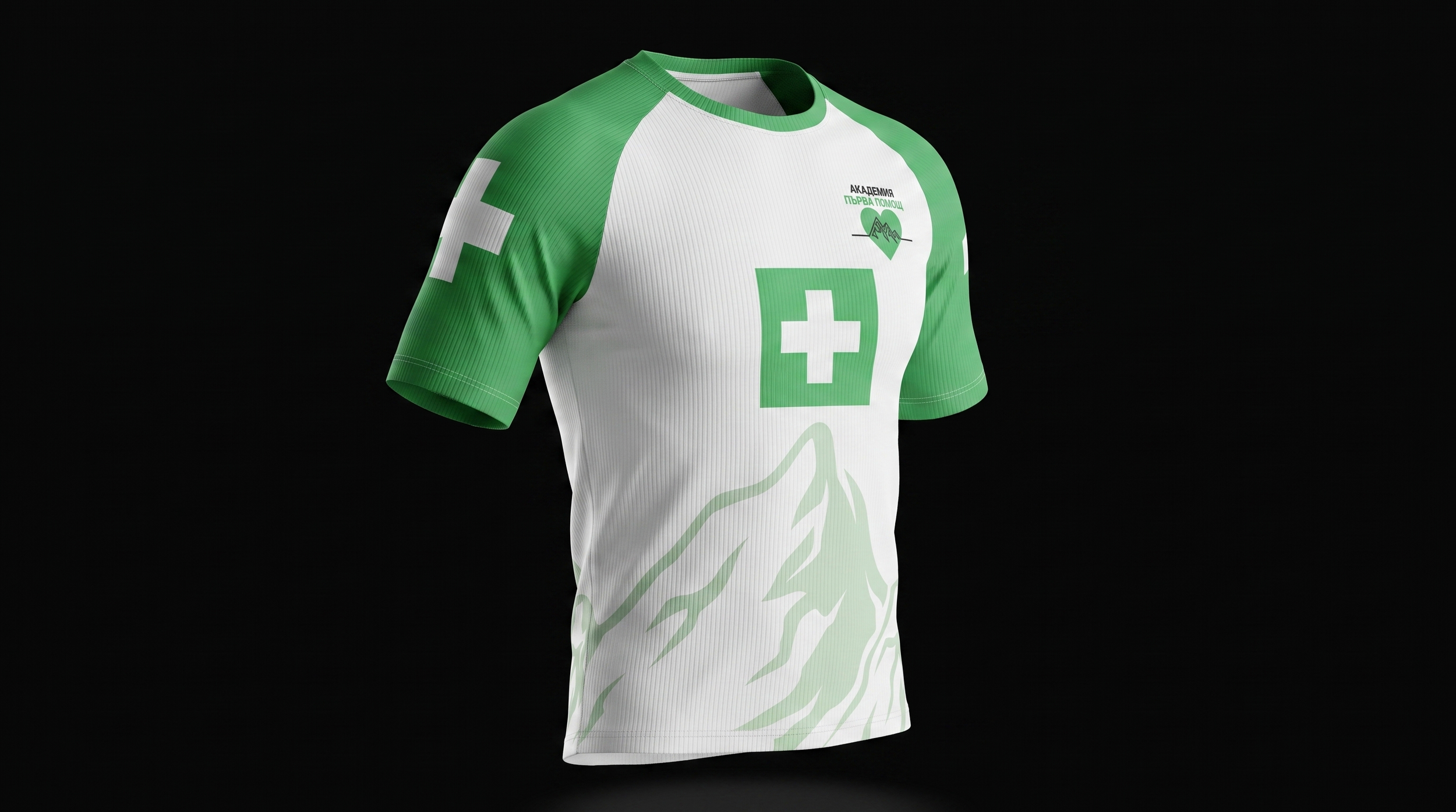 Academy First Aid (Академия Първа Помощ) t-shirt design done by Cosmonavt Studio for the onsite medical team