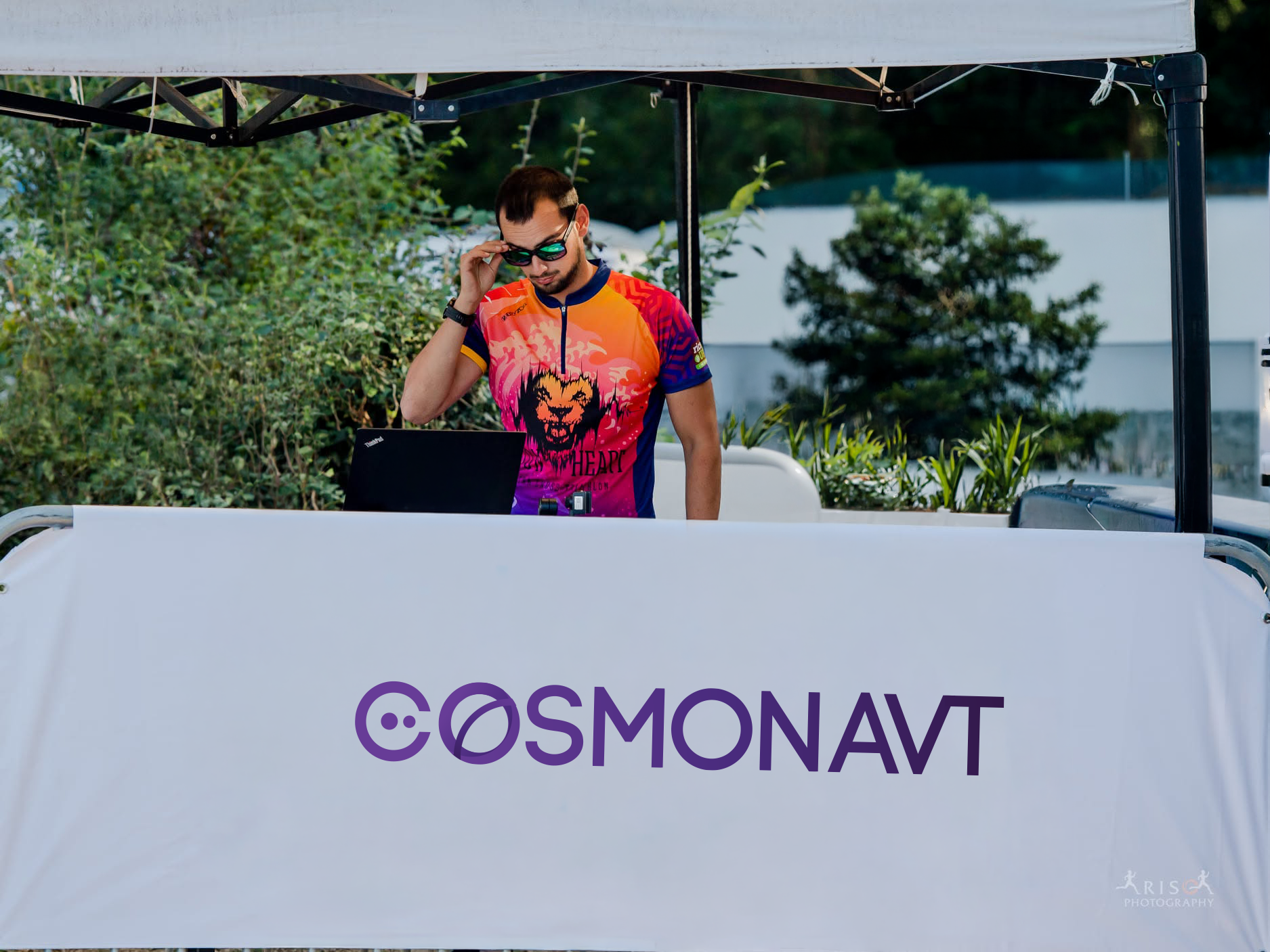 Todor at Lion Heart (Лъвско сърце) DJing and MCing on-site during the sports event