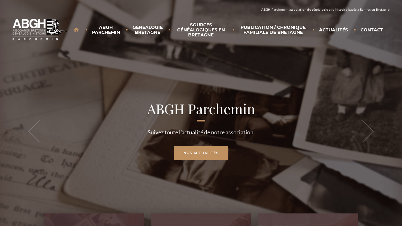 Association Bretonne de Généalogie et d'Histoire - Parchemin