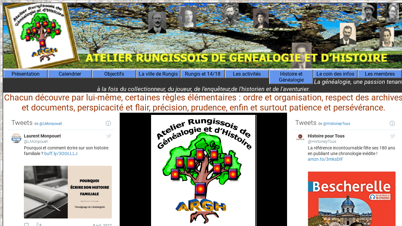 Atelier Rungissois de Généalogie et d'Histoire