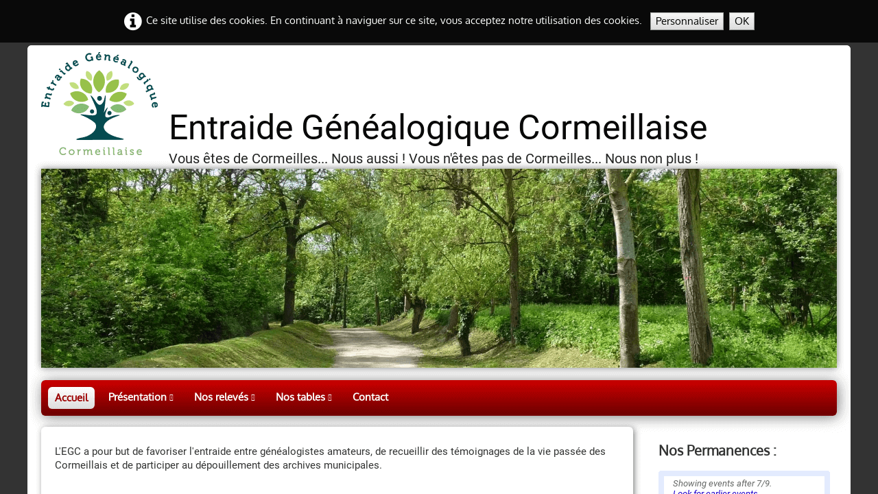 Entraide Généalogique Cormeillaise