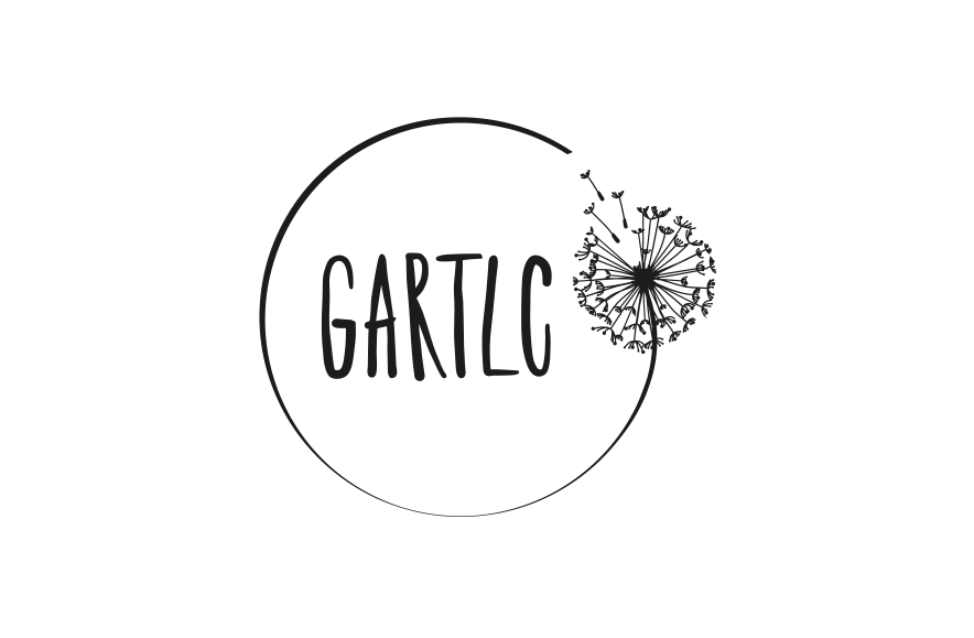 Logo with a dandelion graphic and the text 'GARTLC' inside a circle.
