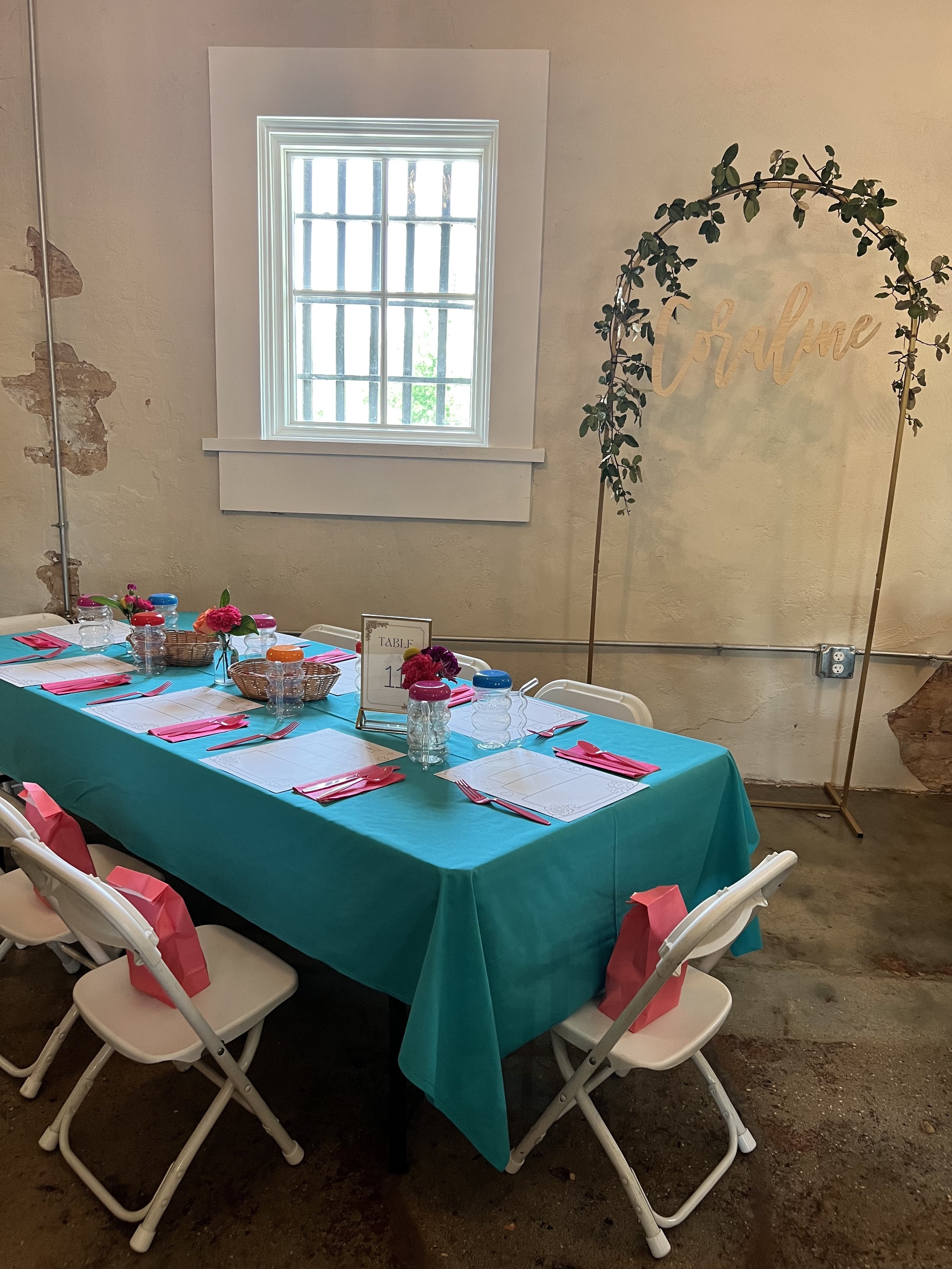 The Historic Dallas Jail  Gaston County Event Venue Wedding Kids Table .jpg
