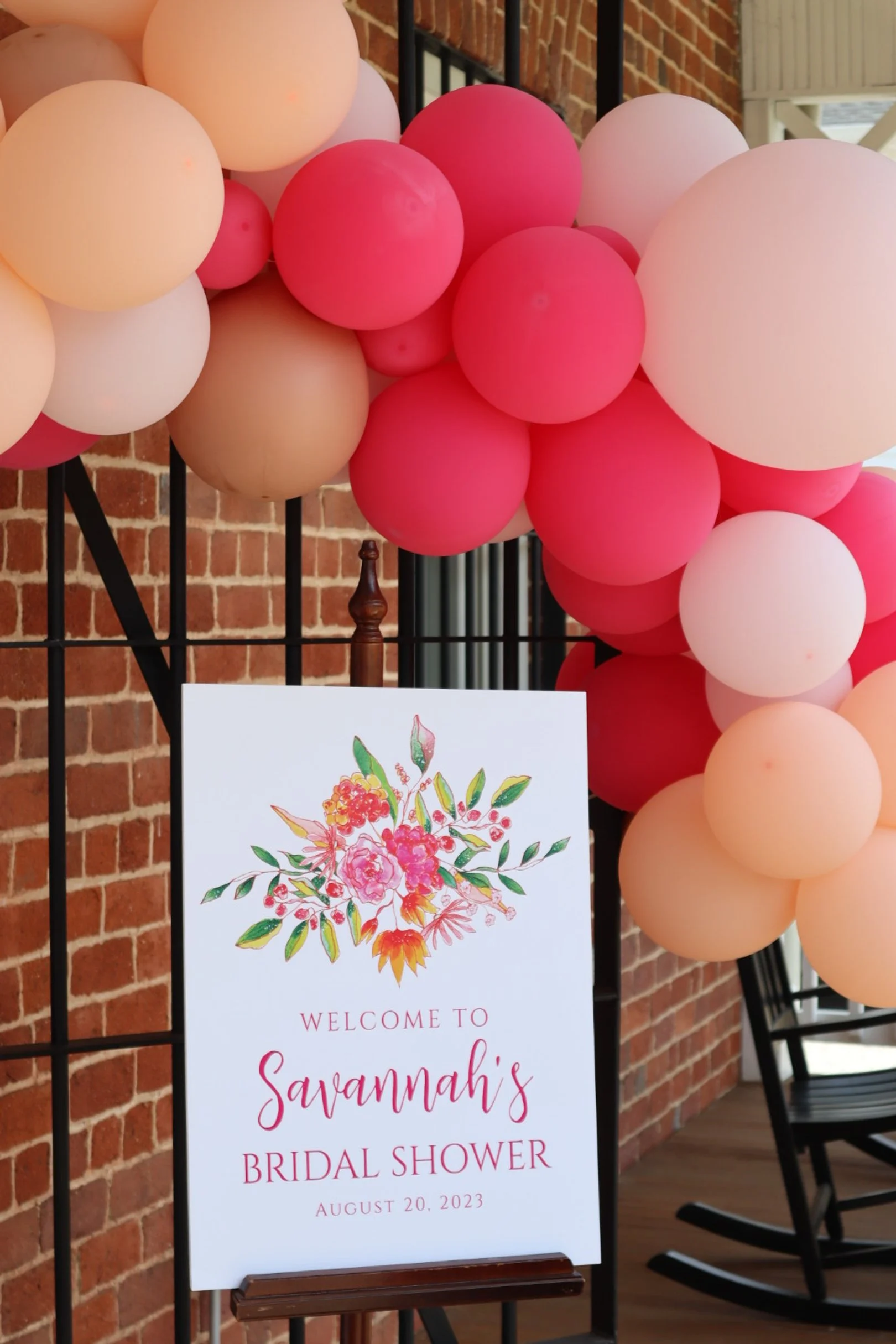 The Historic Dallas Jail Bridal Shower Balloon Garland 2.JPG