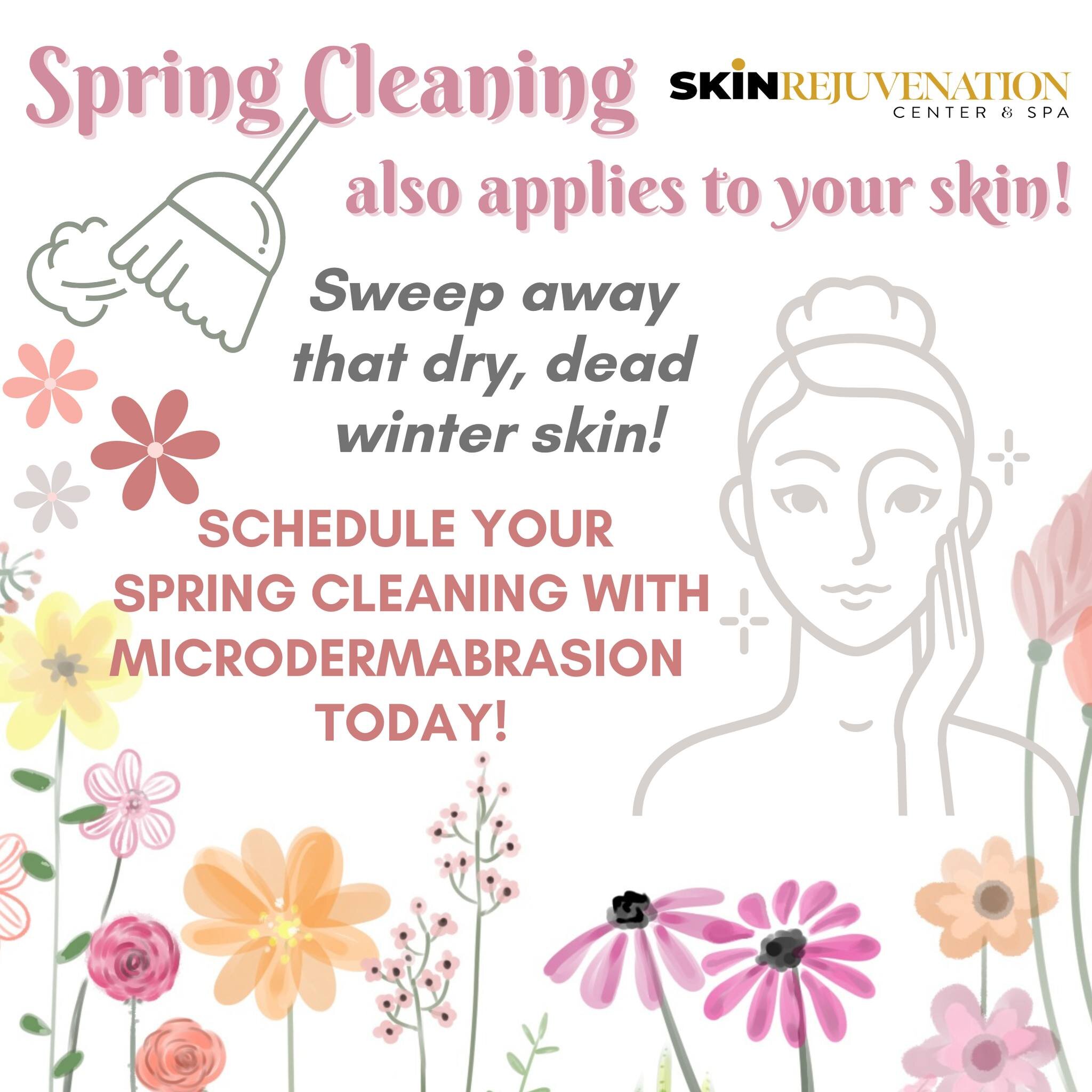 Have you started your Spring Cleaning yet? Don't forget that it also applies to your face! Get rid of that dry, dead winter skin! ❄️
Schedule your Spring 🌸 Microdermabrasion Facial Today!! 
Our Microdermabrasion Machine is designed by the company th