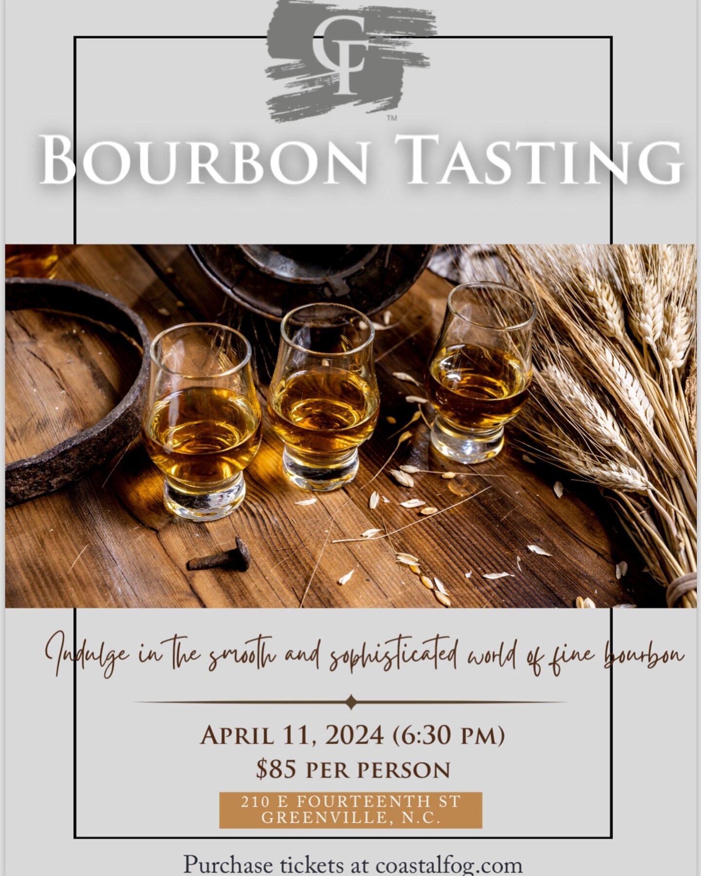 Tickets available with link in bio. You must attend this bourbon tasting at Coastal Fog! It is the best combination of exploring, discussing and savoring the tastes of top quality spirits. Wine and other drinks available as well if a partner wants to