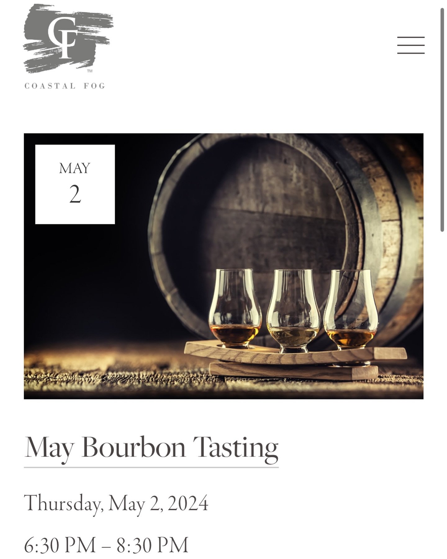 Join us for our ever popular and always entertaining CF Bourbon Tasting. We feature, taste and discuss the best of the best bourbons. Individual charcuterie and popcorn also served. Link in profile for tickets.