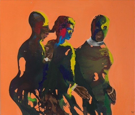 Lisa MBUMBA
Malanda Ngulu (Dumb
as a sheep), 2019
Mixed media and acrylic on canvas, 112 x 95 cm