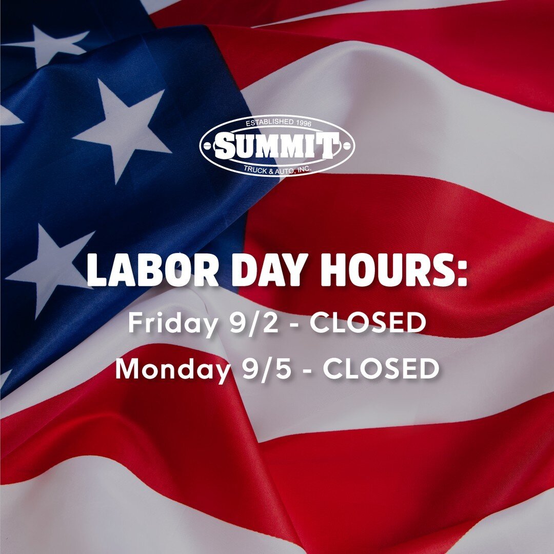 We'll be closed tomorrow 9/2 &amp; Monday 9/5 🇺🇸