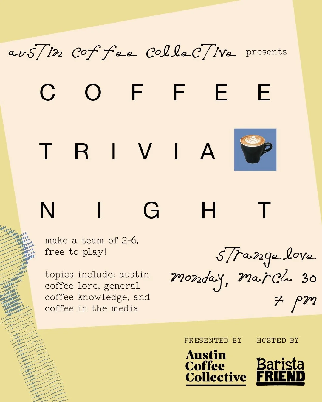 ACC Trivia Night - at Strangelove Coffee &amp; Wine