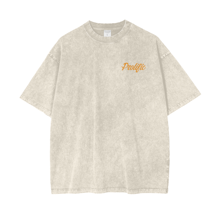 Prolific 4 Life Cream Acid Wash Oversize T-Shirt — Prolific