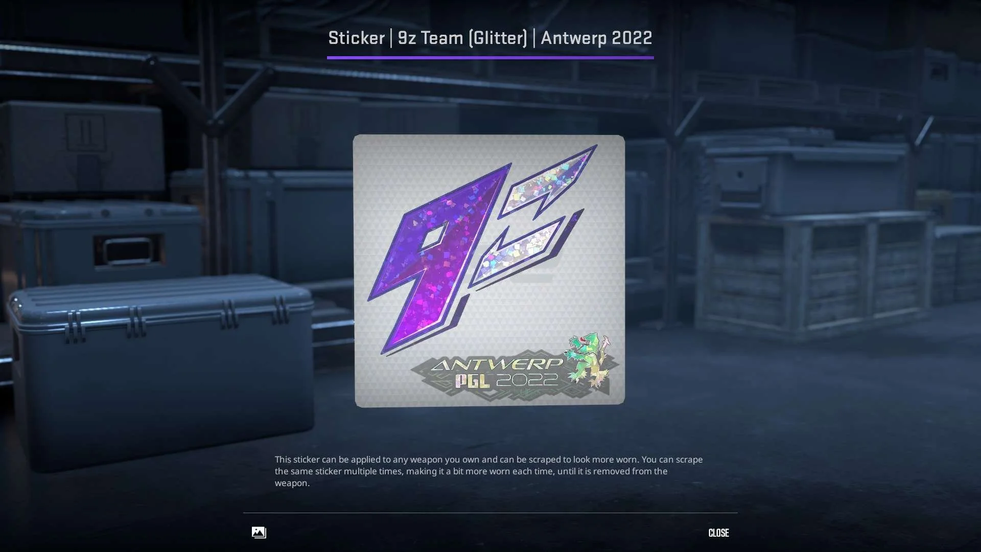 Sticker | 9z Team (Glitter) | Antwerp 2022 The CS2 Sticker Alphabet CS2 Skins GamerPay Blog