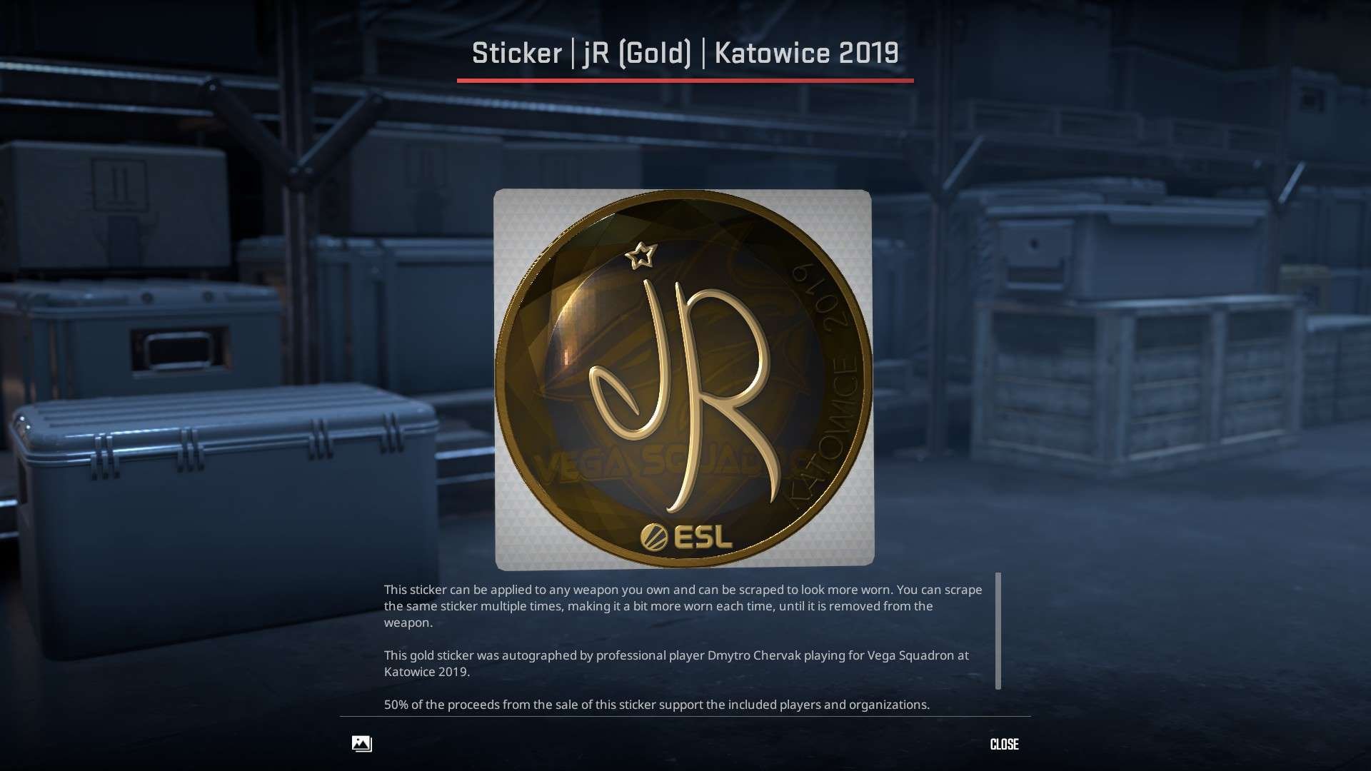 Sticker | jR (Gold) | Katowice 2019