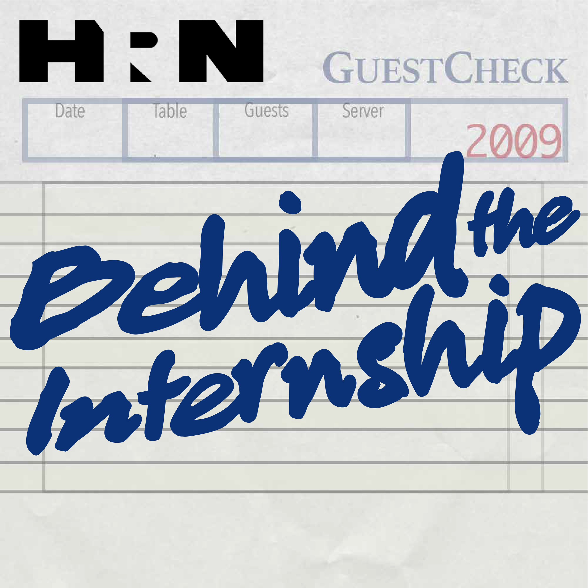 behind the internship logo for hrn
