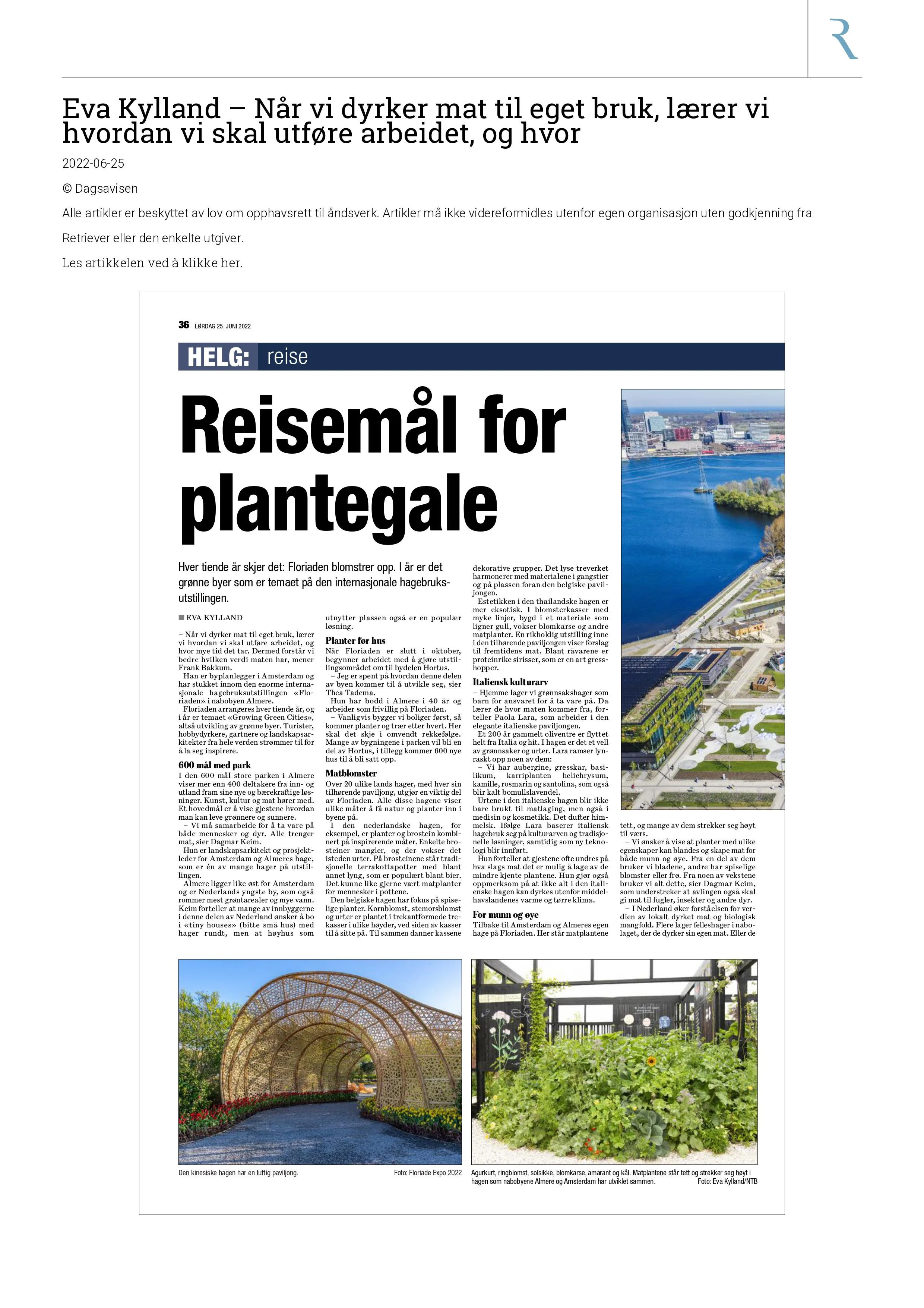 NTB 2022-06-25 Dagsavisen, Floriaden, trykk-images-0.jpg