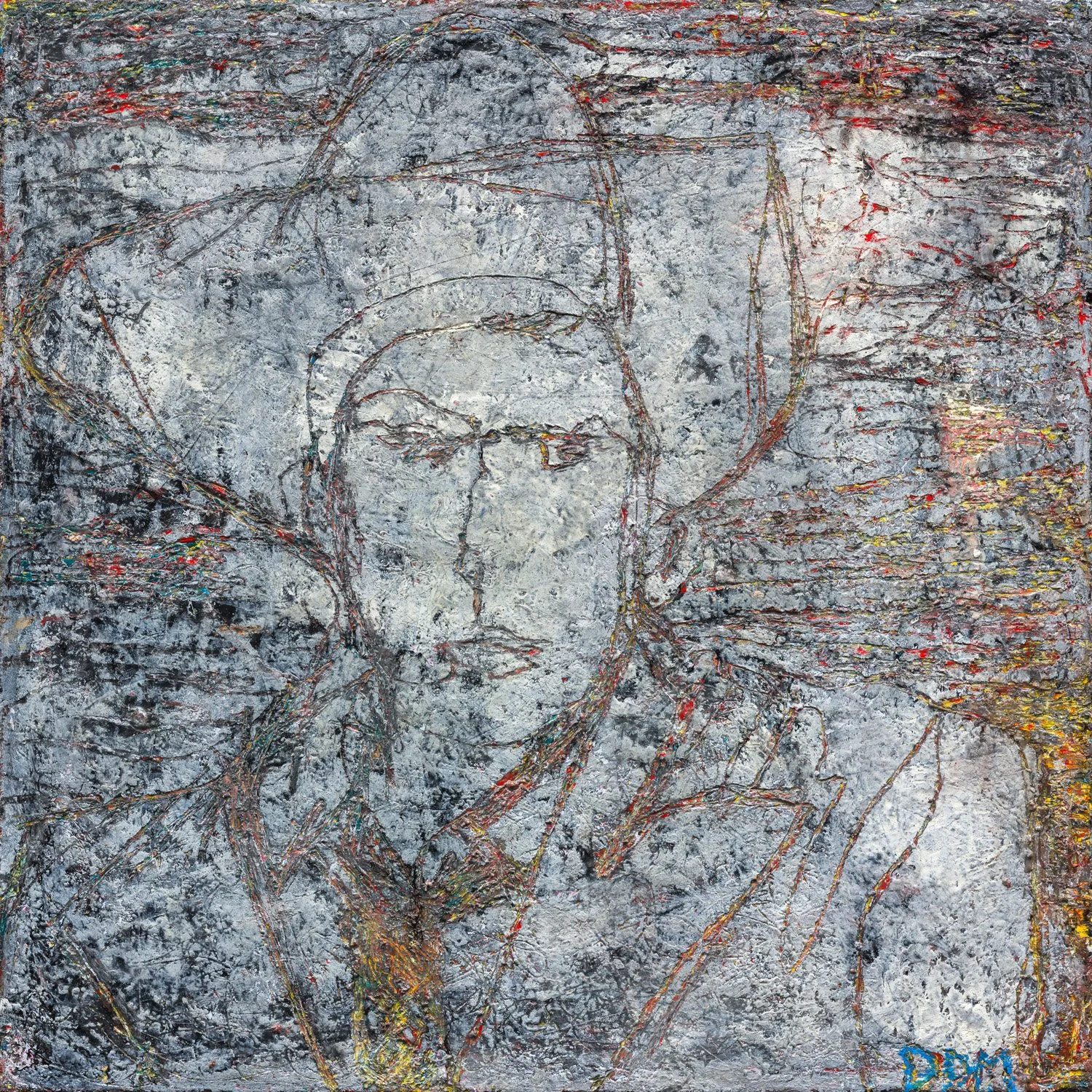 The Cave, 2026, Oil and cold wax on canvas, 24 x 24, Framed