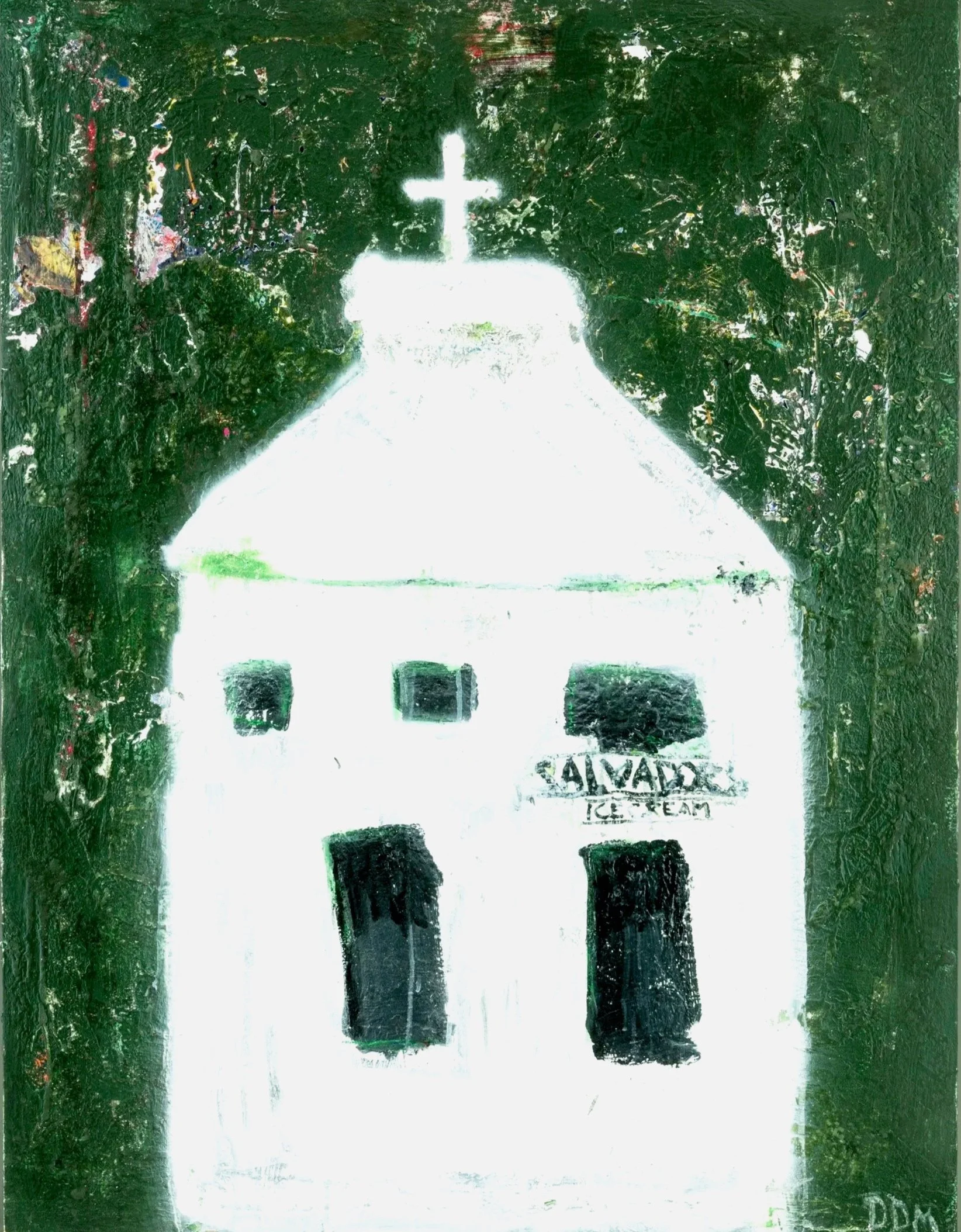 Milk Can, 2023, Mixed media, 36 x 48-SOLD