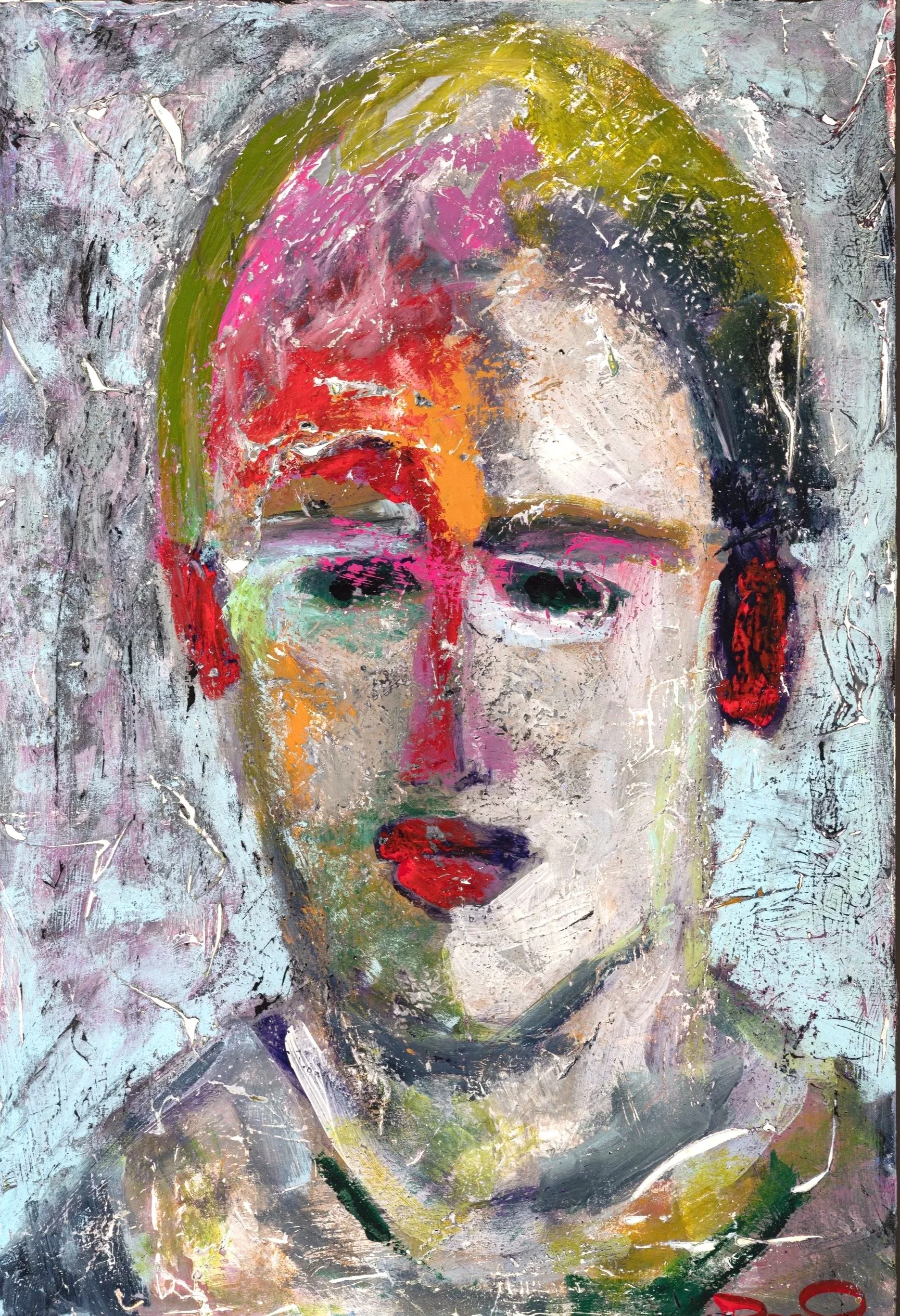 Ward, 2021, Acrylic on panel, 36 x 24, Framed-SOLD
