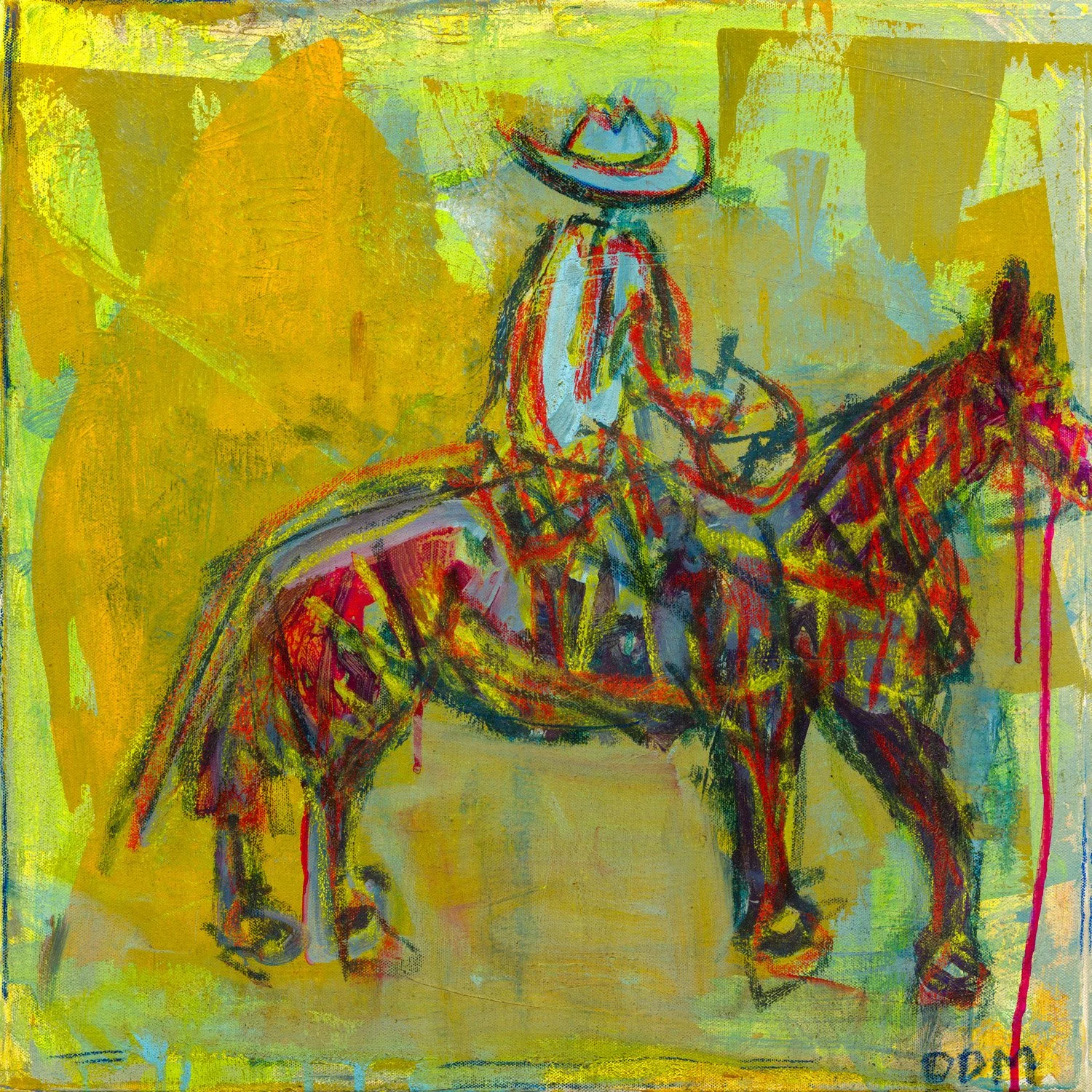 Feels Like Home, 2026, Acrylic on canvas, 20 x 20, Framed