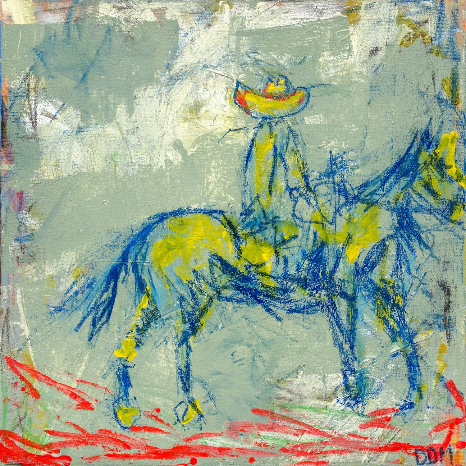 Rebel Song, 2026, Acrylic on canvas, 24 x 24, Framed