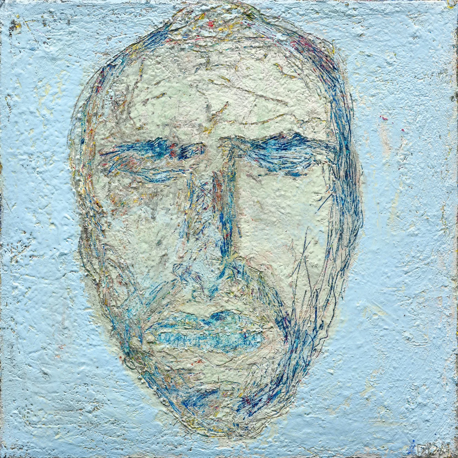 Station to Station, 2026, Oil and cold wax on canvas, 20 x 20, Framed.