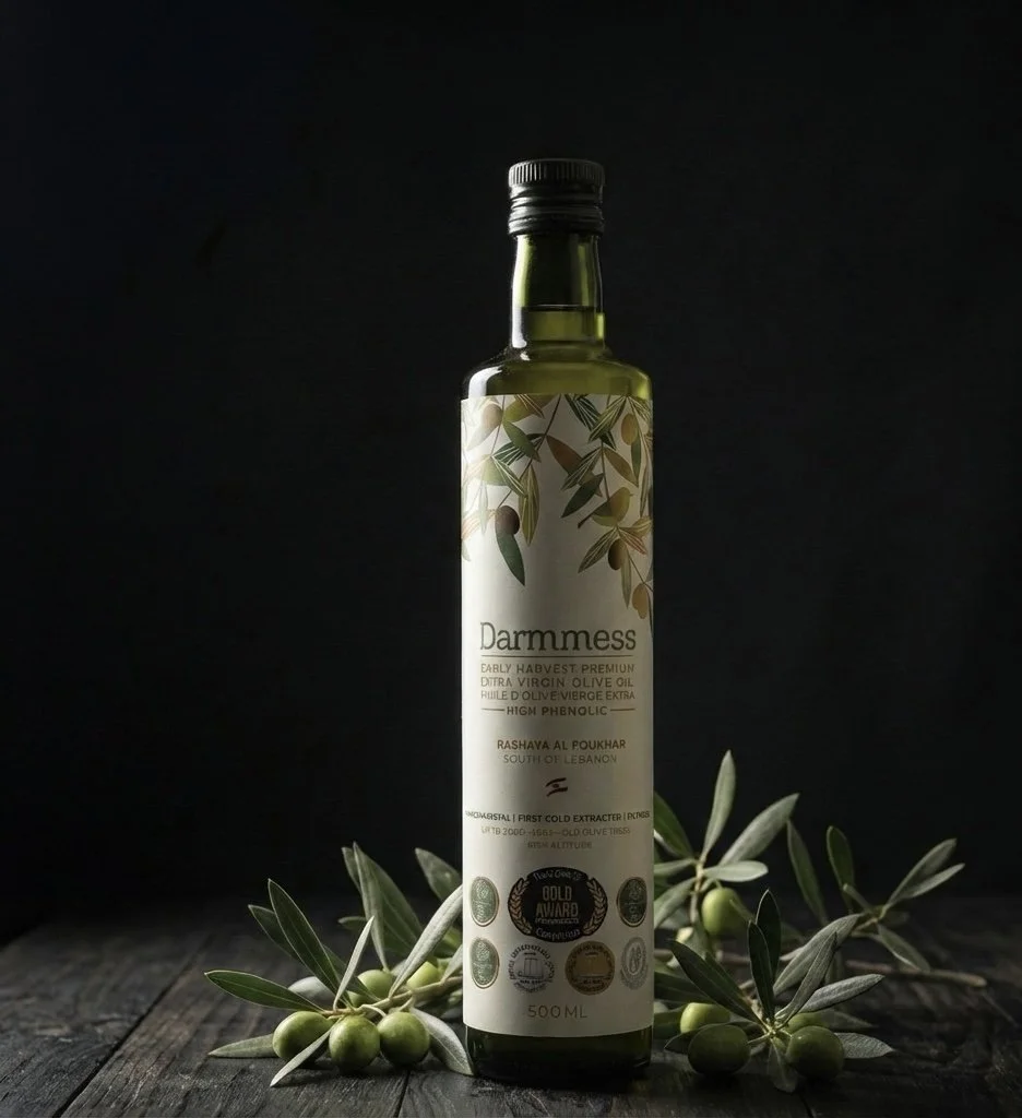 Darmmess High Phenolic Extra Virgin Olive Oil 500ML- Rashaya El Foukhar, South Lebanon