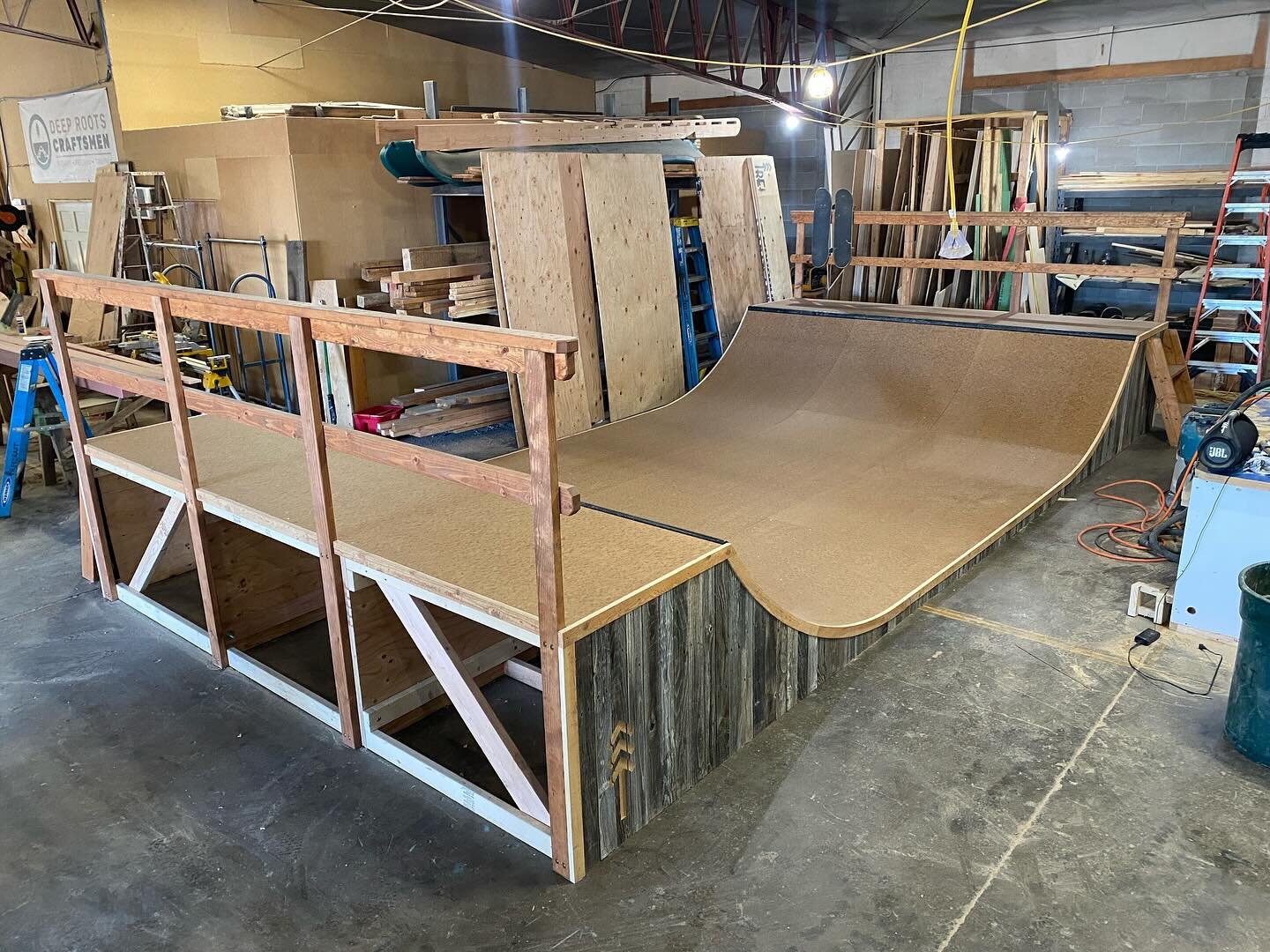 The skate ramp we built is still for sale!  It is currently broken down and ready to ship, waiting patiently under tarps in our yard.  We are reducing the price to $14,500!  Get this puppy set up in your backyard and make your kids&rsquo; (or your!) 