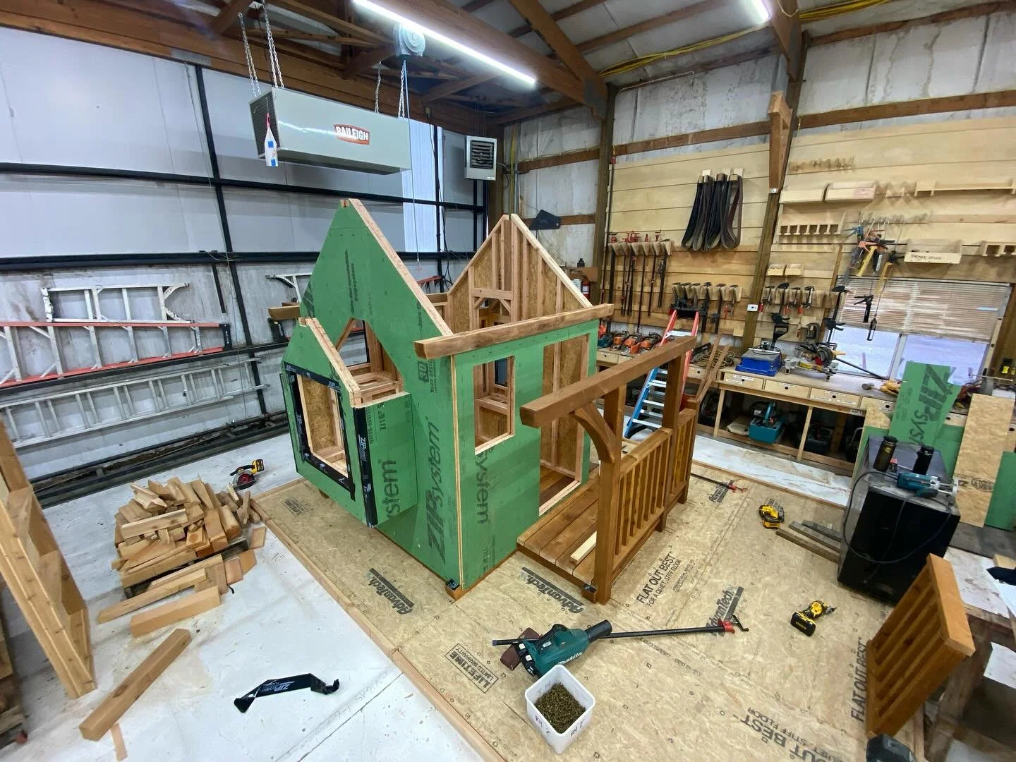 Prefabbing the Catalpa Treehouse in the shop right now!