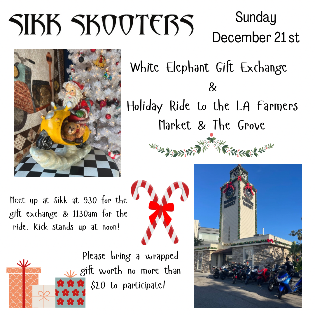 4th Annual Sikk White Elephant Gift Exchange and Ride to the LAs Farmers Market