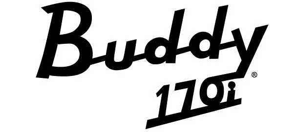 Logo with the word 'Buddy' and '115' beneath it in stylized font