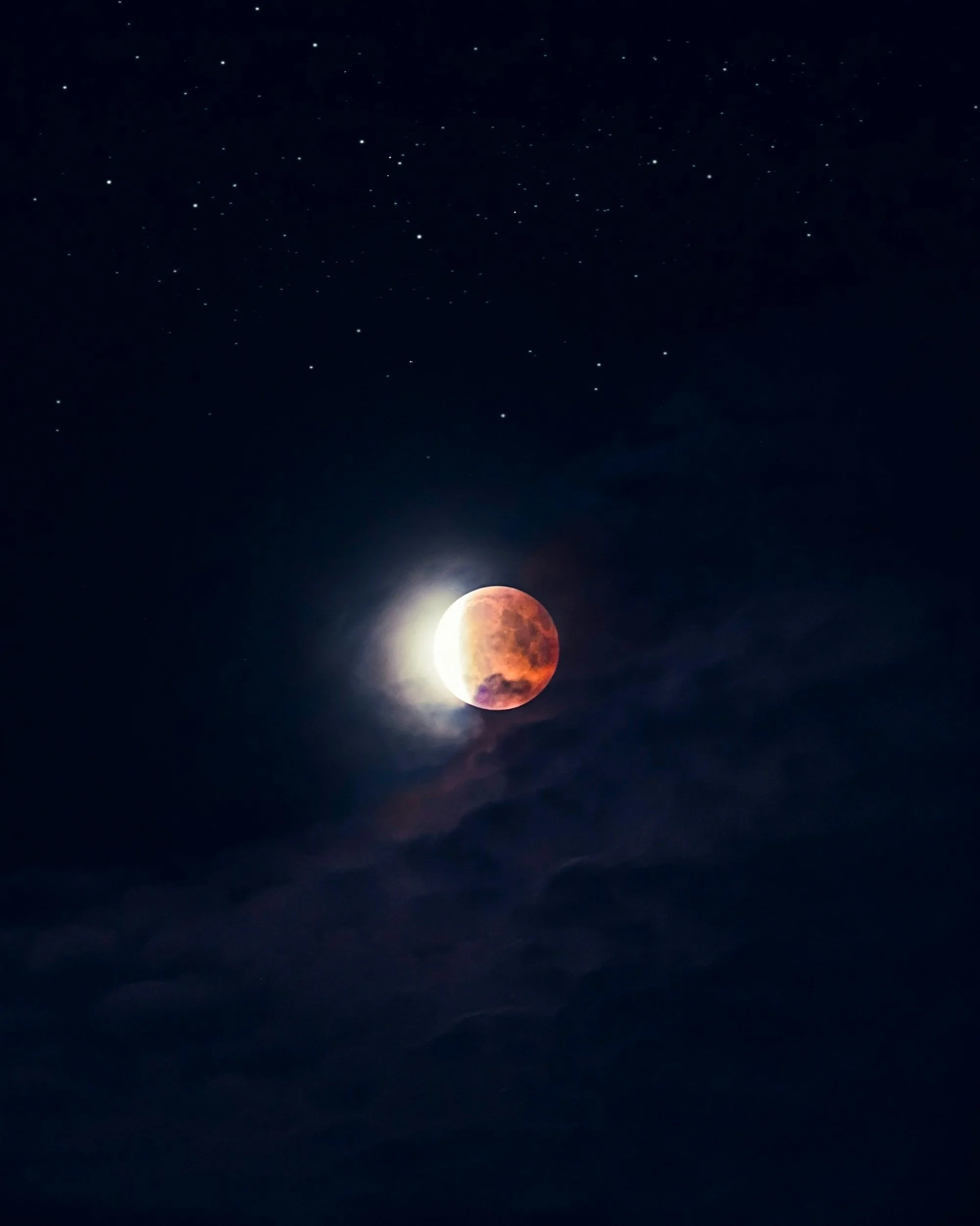 Full Moon and Partial Lunar Eclipse