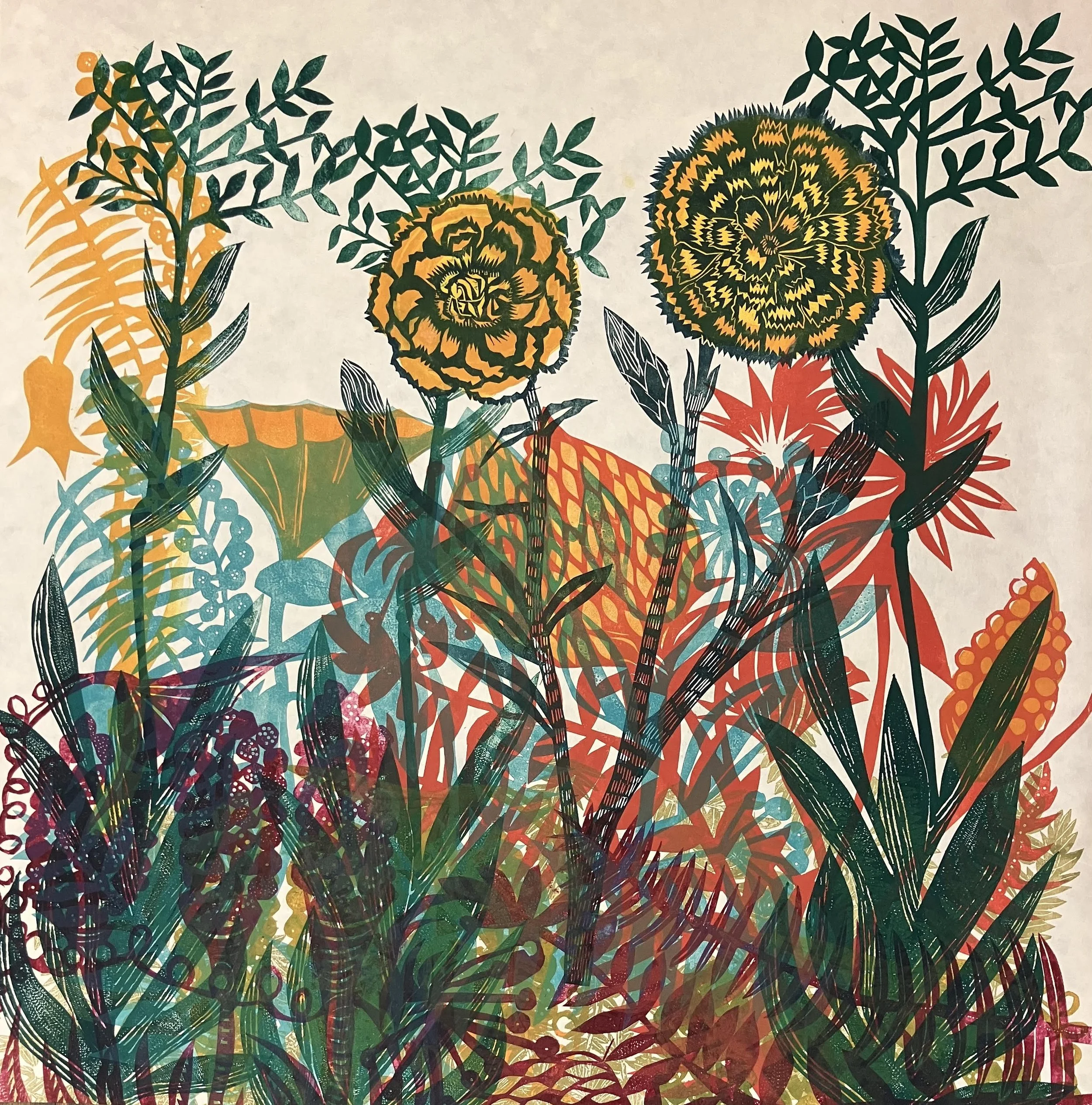 Flower Power: Relief Printing in the Botanical Realm with Oil Board and Tetra Paks
