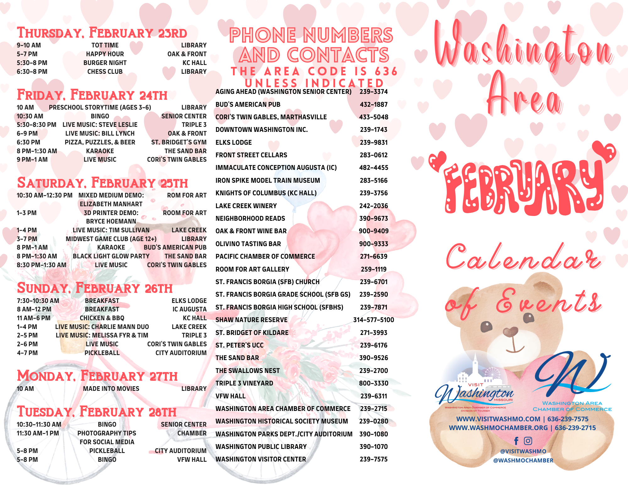 2023 February Calendar Outside Panels