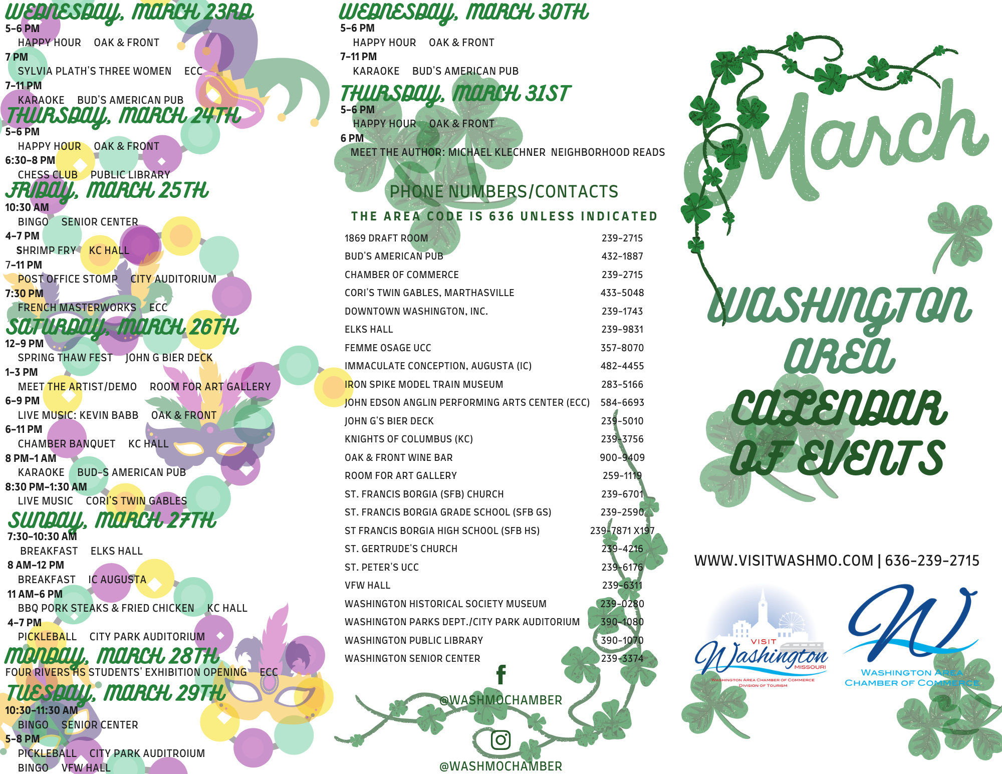 2022 March Calendar Outside Panels