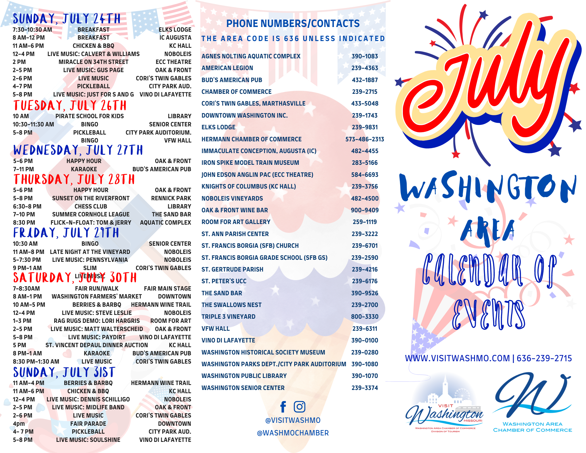 2022 July Calendar Outside Panels