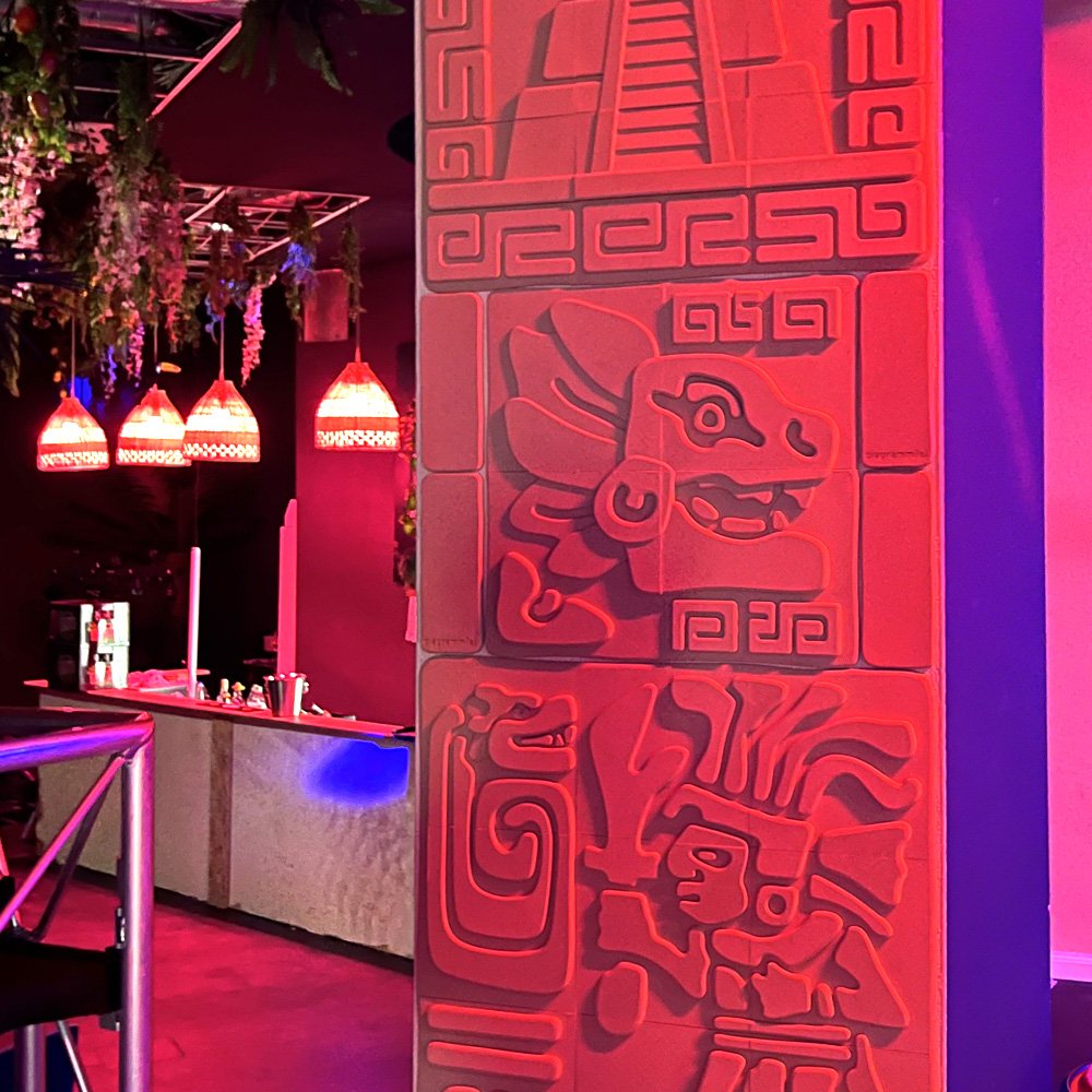 Mayan glyphs for "COPA CARIBE"