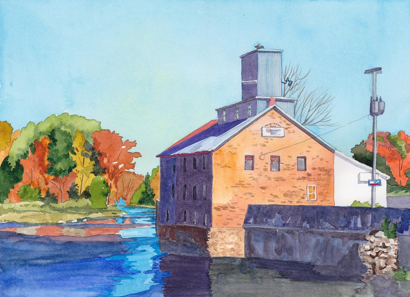 Been busy working on a commission and attending to some family issues. This watercolour of an old mill in Huntington Quebec was painted a couple of years ago #watercolours #watercolorpainting #watercolorpaintingart #watercolourpaint #watercolourpaint