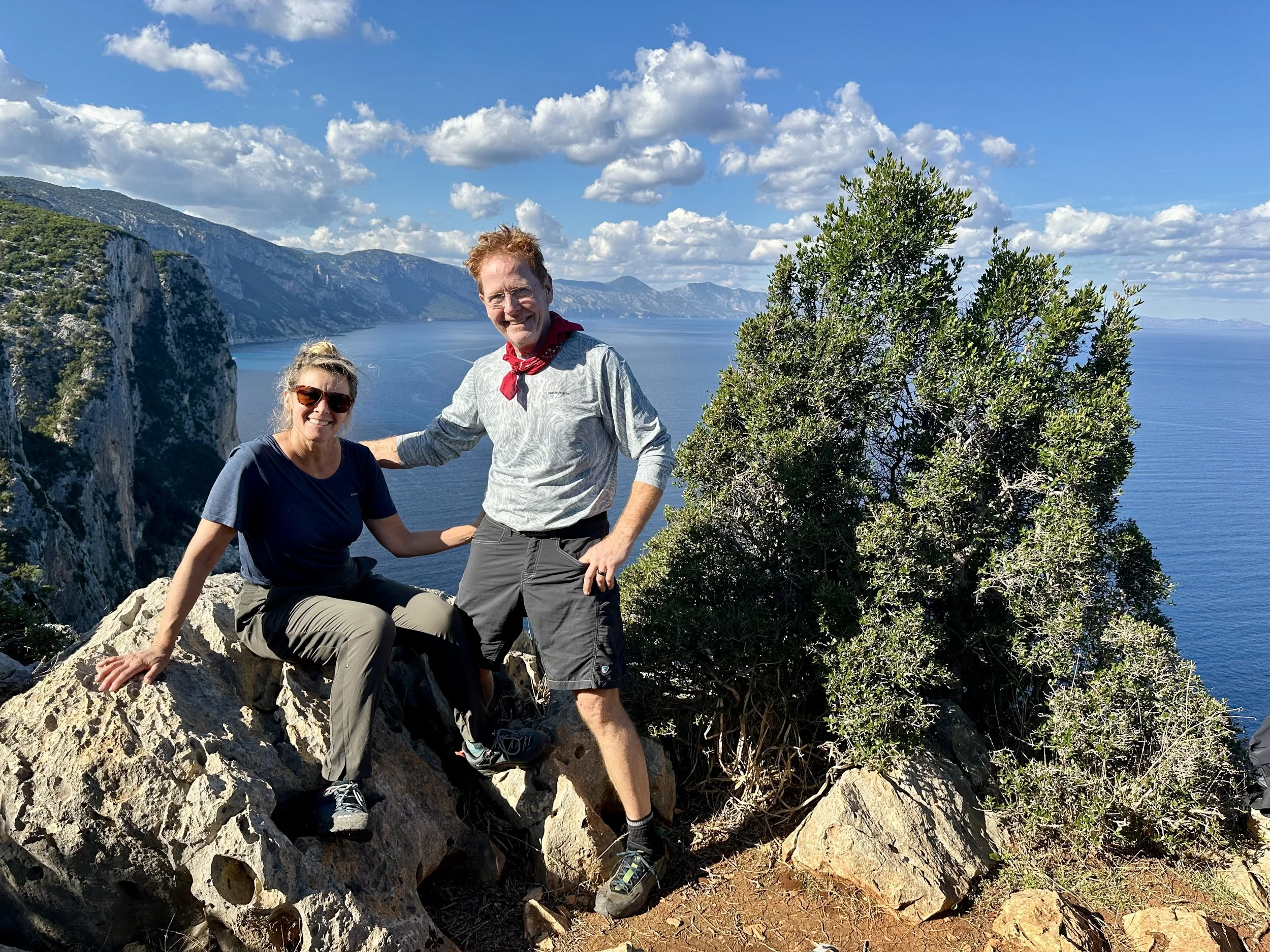  REFLECTIONS ON THE SELVAGGIO BLU  * The chime of the goat bells in the mornings  * The brightness of the stars at night  * The twisted trunks of juniper trees acting as our anchor of safety as we rappelled down a 120 foot cliff  * The calls of the m