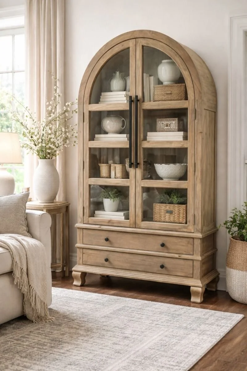 Arkansas-Missouri-rustic-furniture-store-Solid-wood-arched-bookcase-natural.jpeg