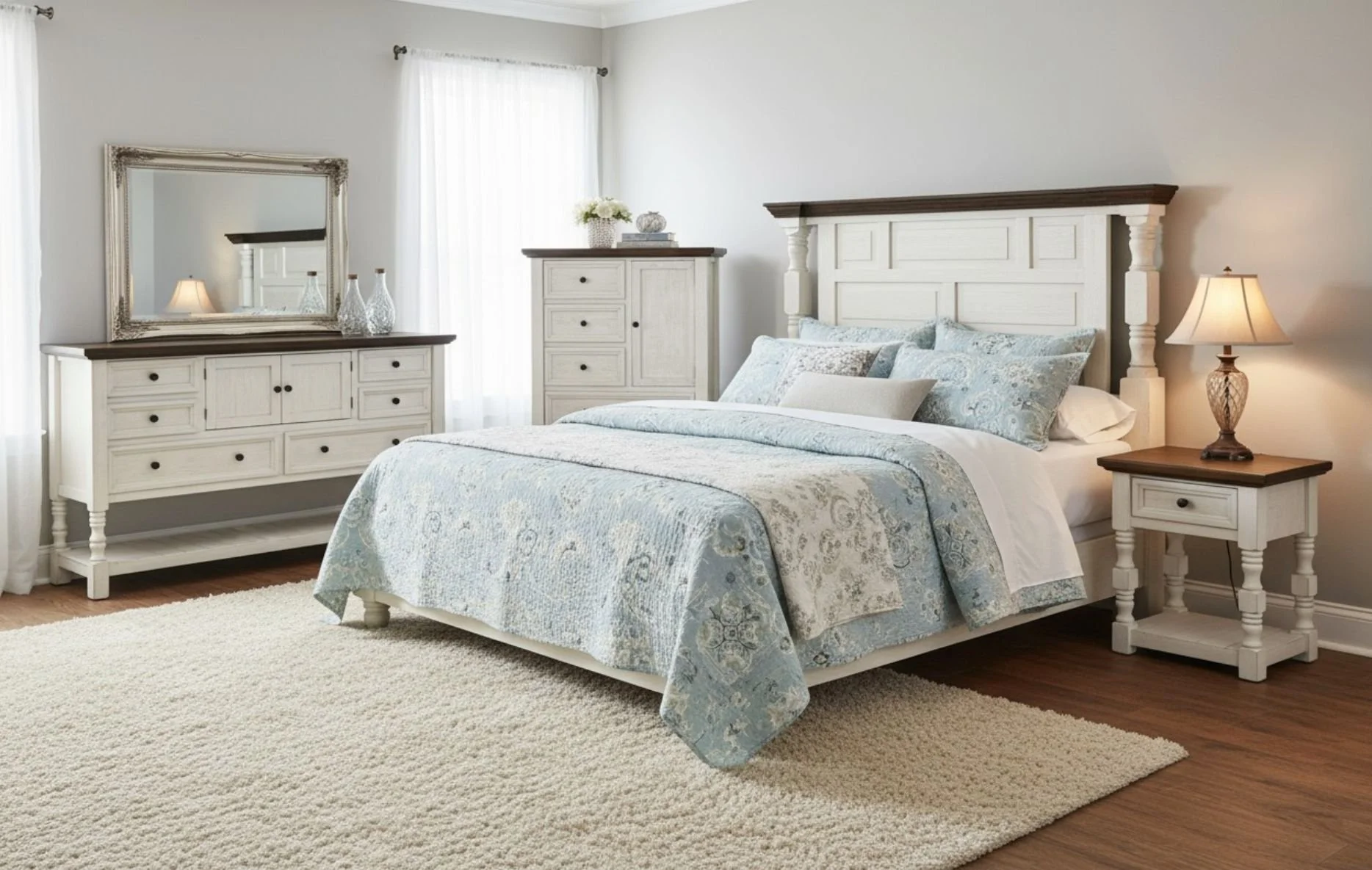 The Vail King/Queen Bedroom Group please call for pricing and availability. 