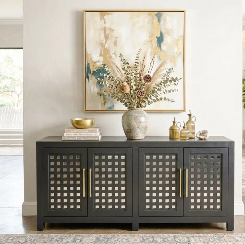 Black mirror console/cabinet please call for pricing and availability. 
